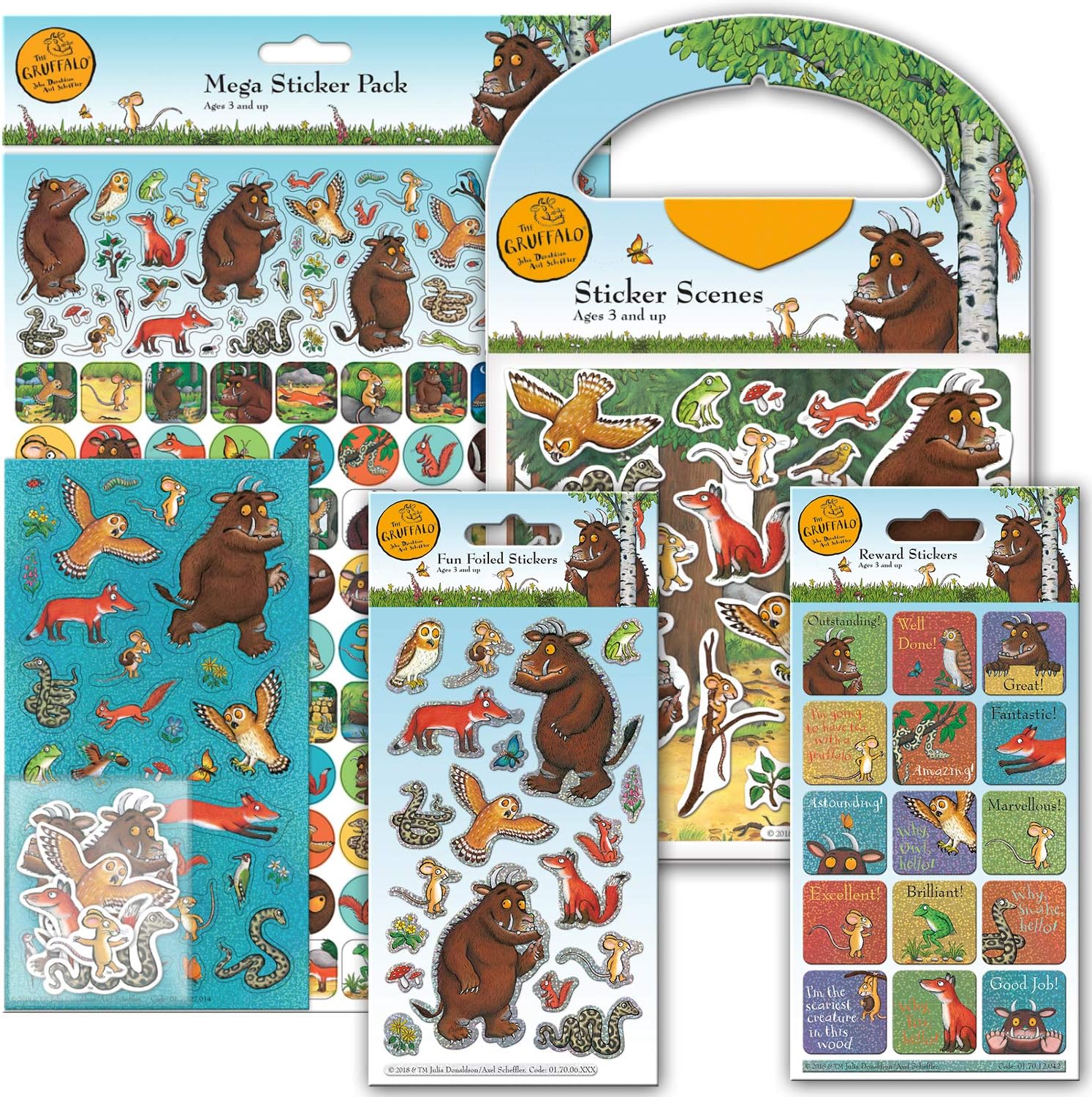 Paper Projects The Gruffalo Super Sticker Pack - Foil & Mega Sticker Bundle 1