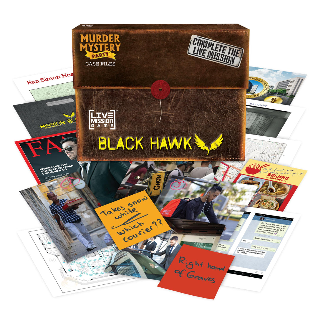 Murder Mystery Party: Mission Black Hawk Live Case File