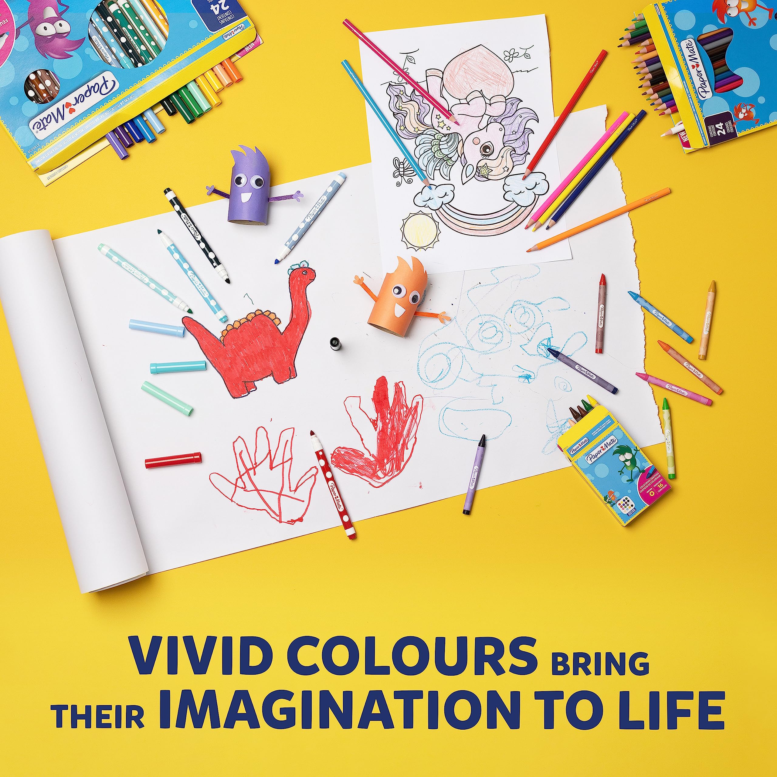 Paper Mate Coloured Pencils for Kids, Pre-sharpened Coloured Pencils, Assorted C 9