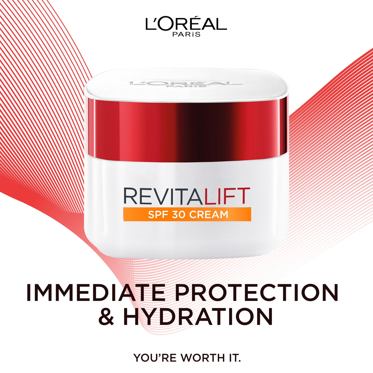 L'Oreal Paris Revitalift Hydrating Day Cream - Smooths Wrinkles, Firms Skin, SPF 30, 50ml