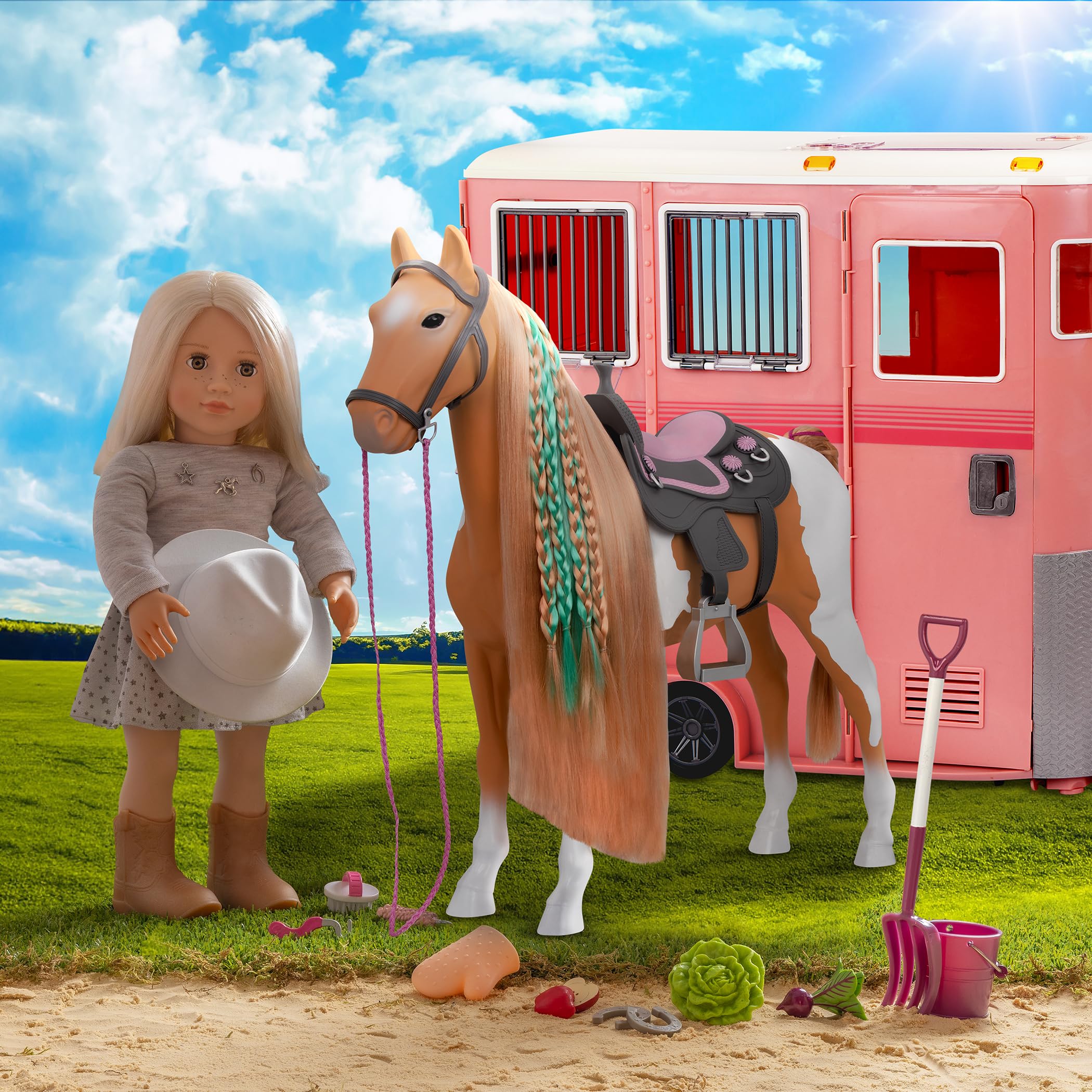 Our Generation Abigale 18-inch Country Doll - Western-Themed Equestrian Playset with Freckles & Stylish Hat, Ages 3+ 13