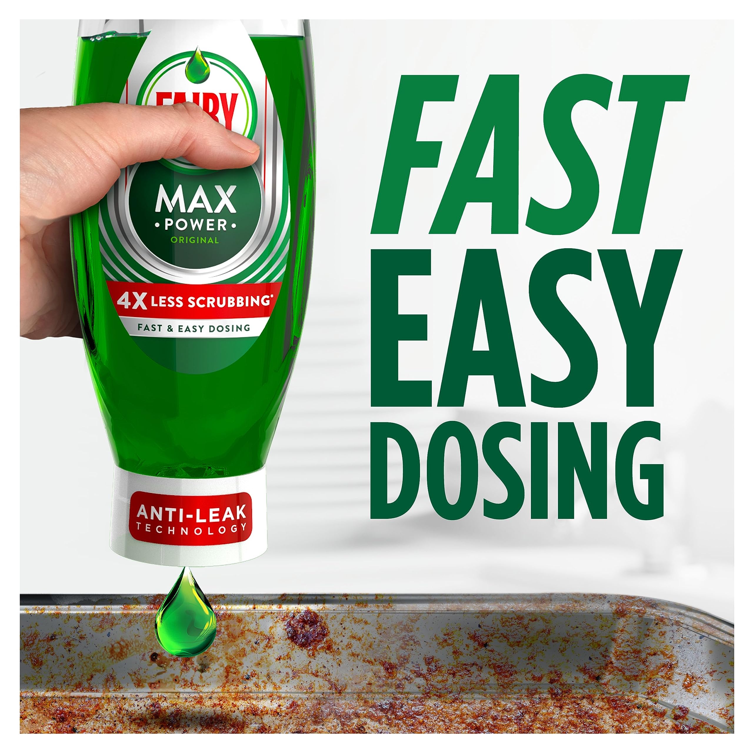 Fairy Max Power Washing Up Liquid - Easy & Effortless Cleaning | 730ml 3