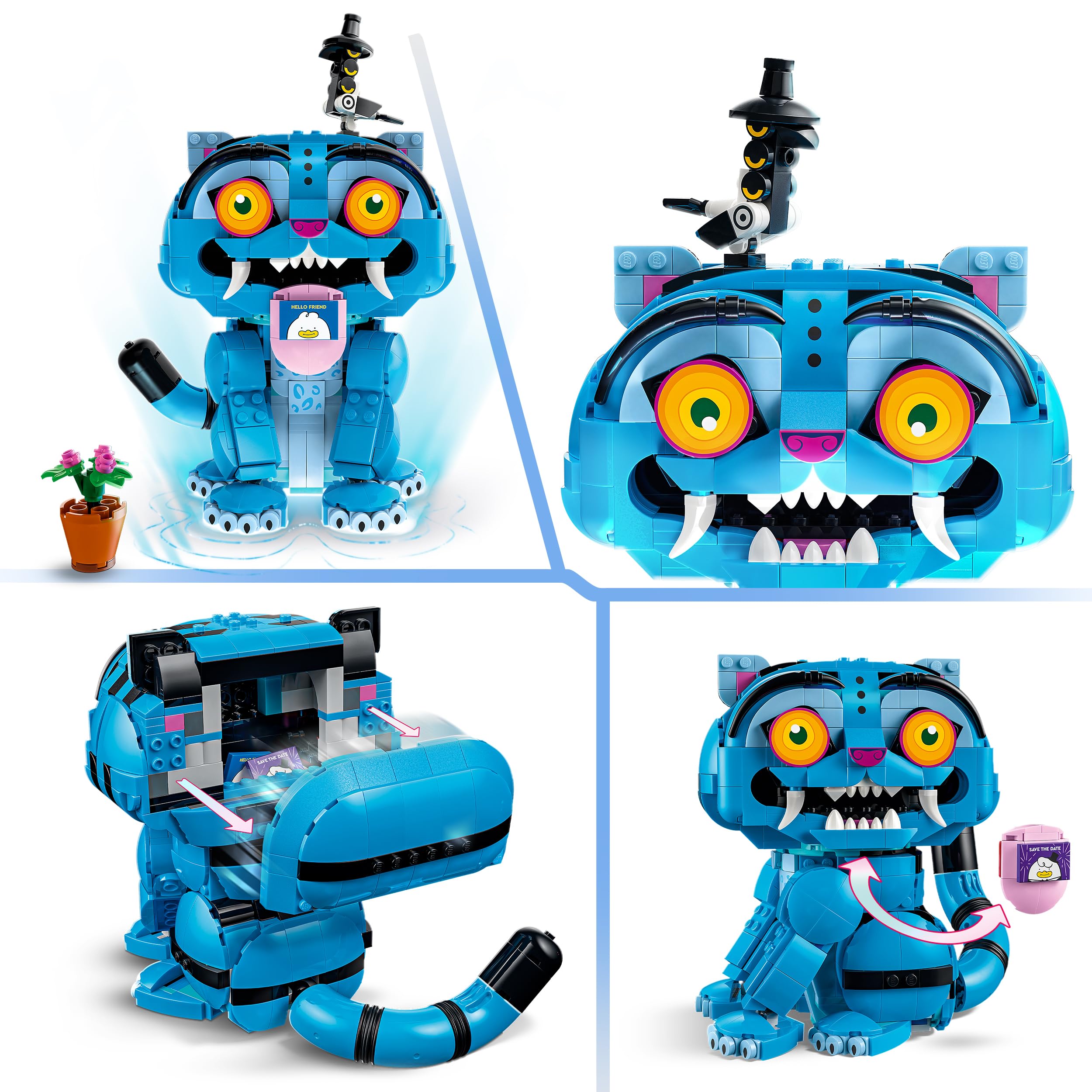 LEGO K-Pop Demon Hunters Derpy Tiger and Sussie Bird Building Set | Ages 9+ | Model 72537 4