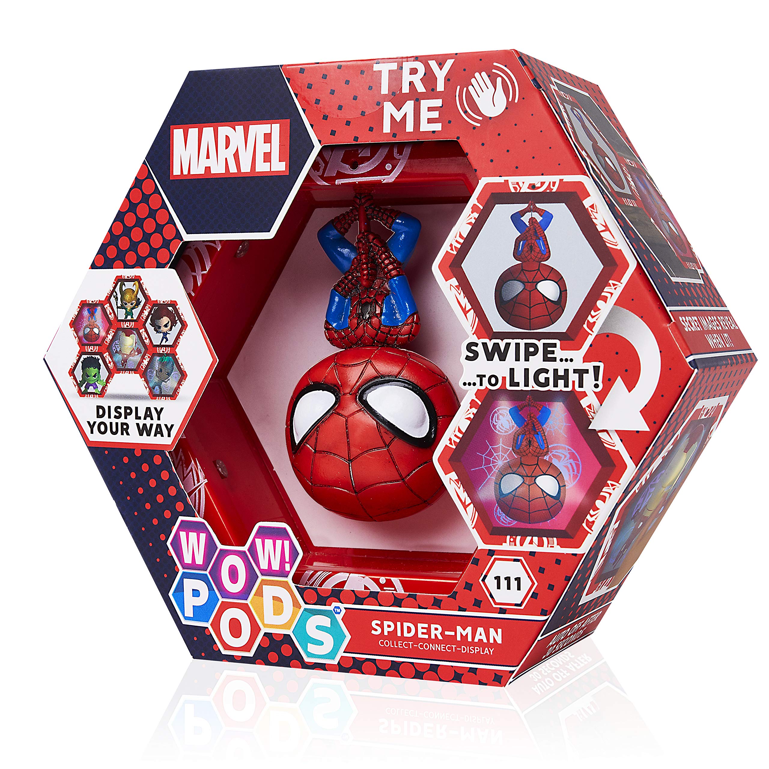 WOW! PODS Avengers Collection - Spider-Man Light-Up Bobble Head Figure 1