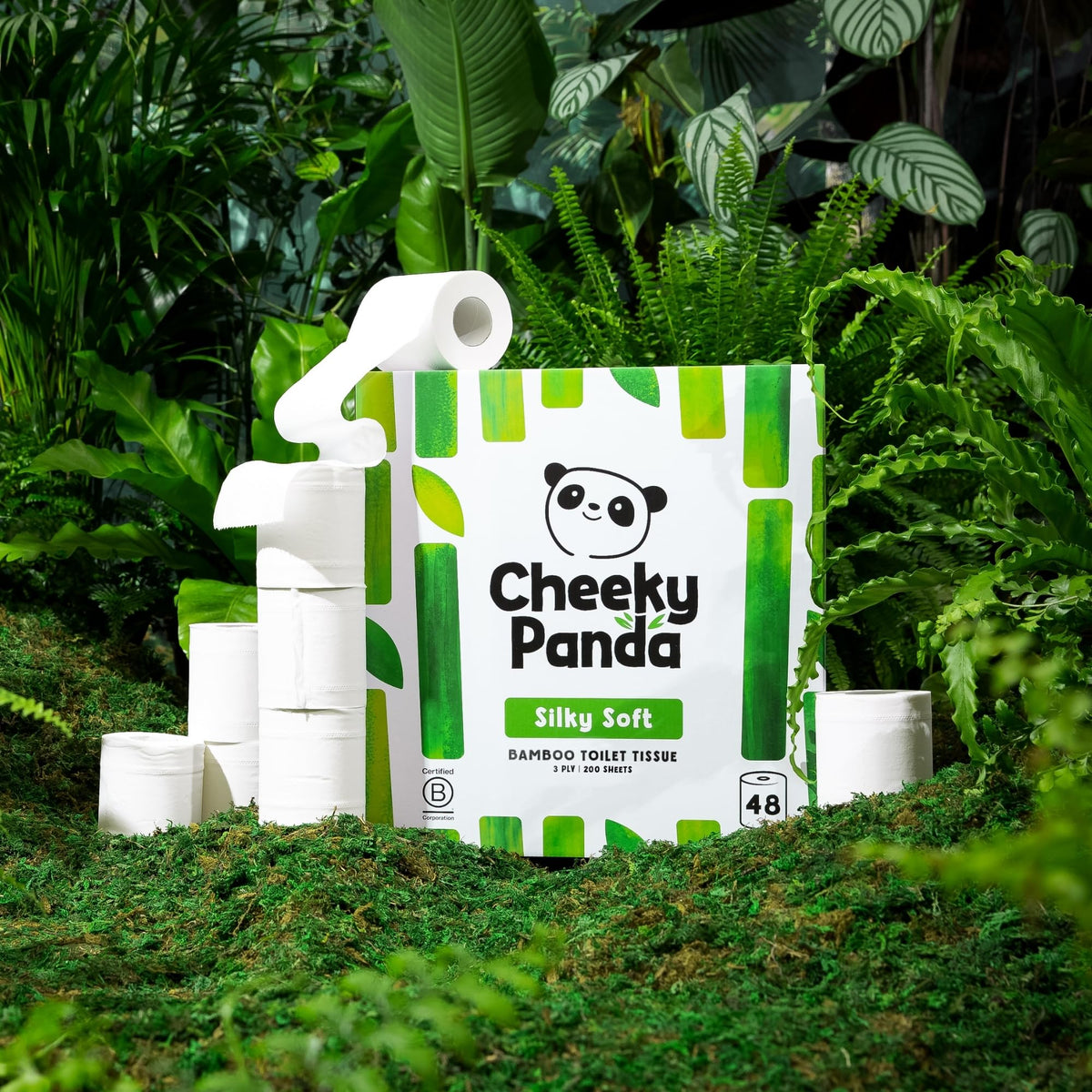 The Cheeky Panda Bamboo Toilet Paper - 48 Rolls, 3 Ply