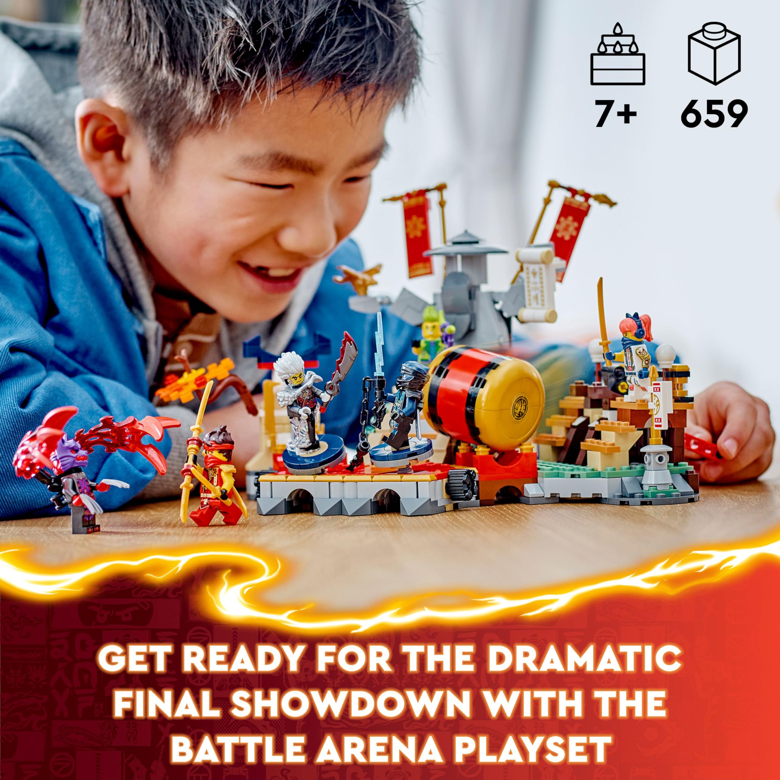 LEGO NINJAGO Tournament Battle Arena Set 71818 | 6 Minifigures including Jay & Kai | Ages 7+ 2