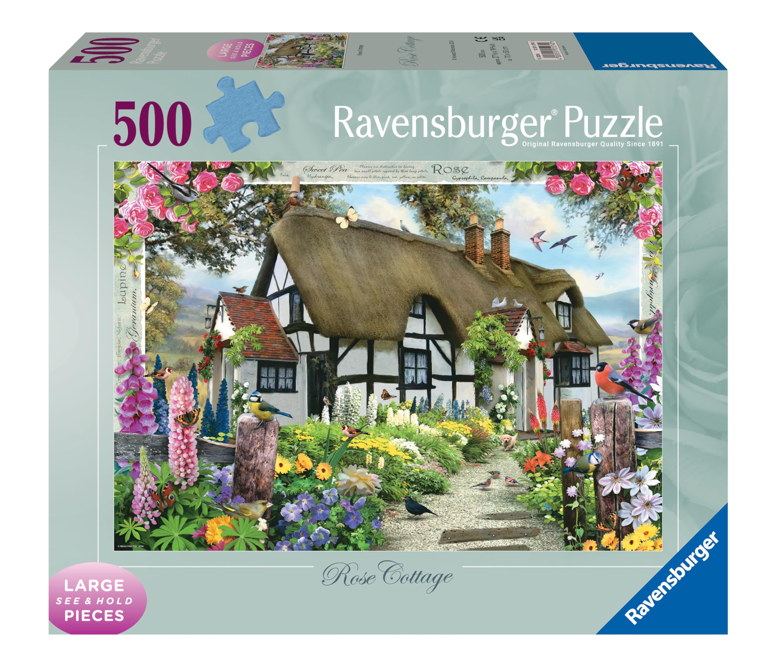 Ravensburger Rose Cottage 500 Piece Jigsaw Puzzle for Adults & Kids 4