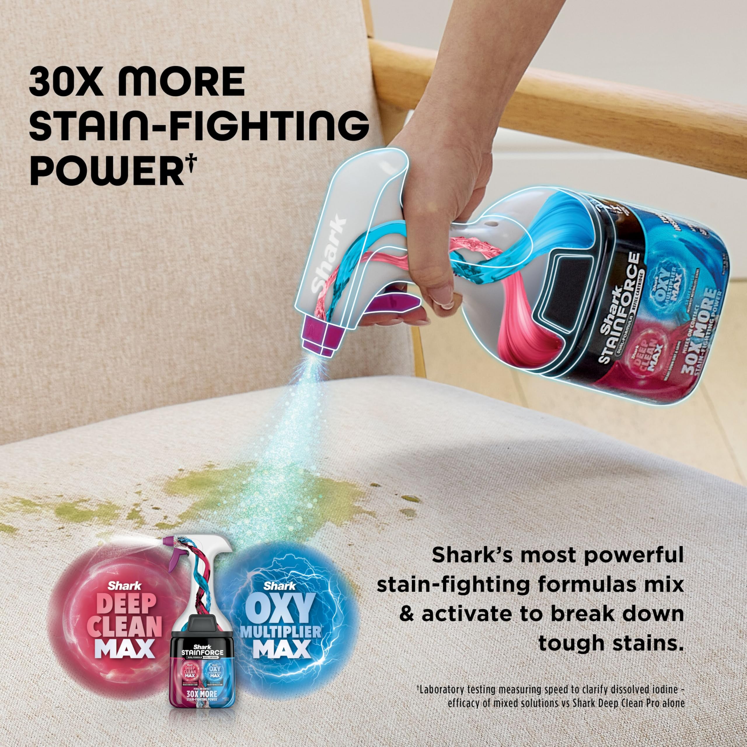 Shark StainForce Dual-Formula Refill Cartridge - Powerful Stain & Odour Elimination for Homes with Pets 2
