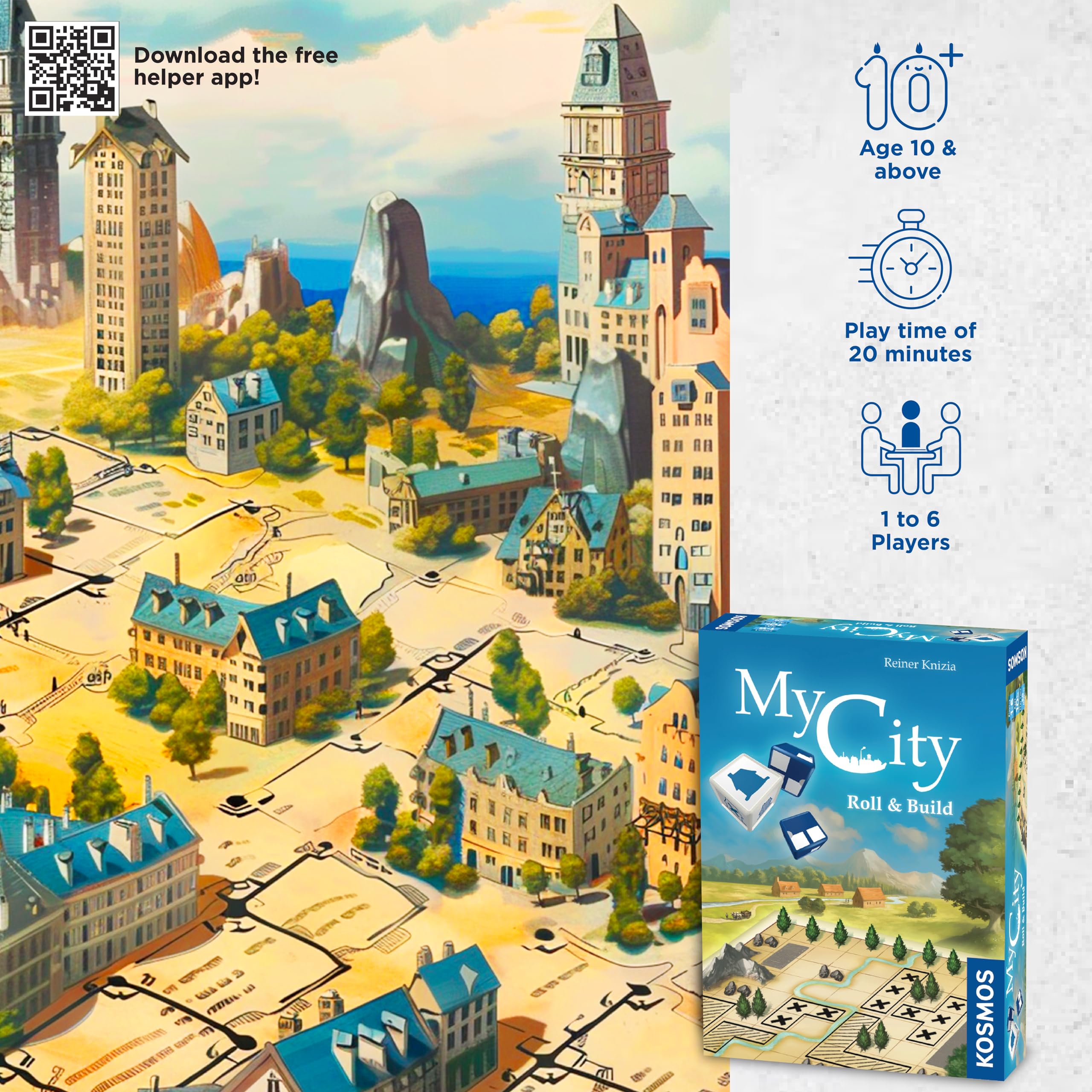 Thames & Kosmos My City Roll & Build Decision-Making Board Game for Family Night 2