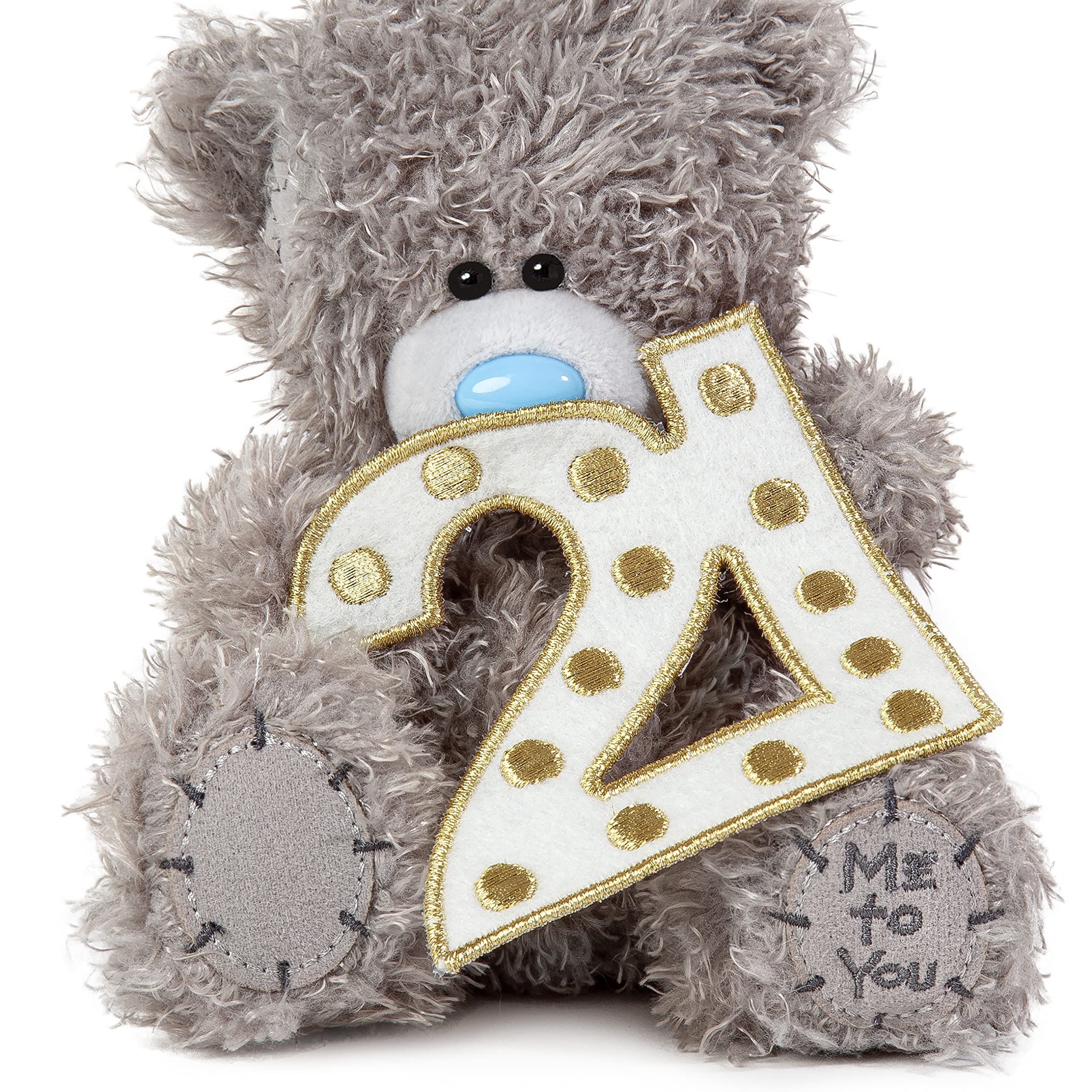Me To You Tatty Teddy 21st Birthday Bear with Lightbox Effect | Plush | Grey