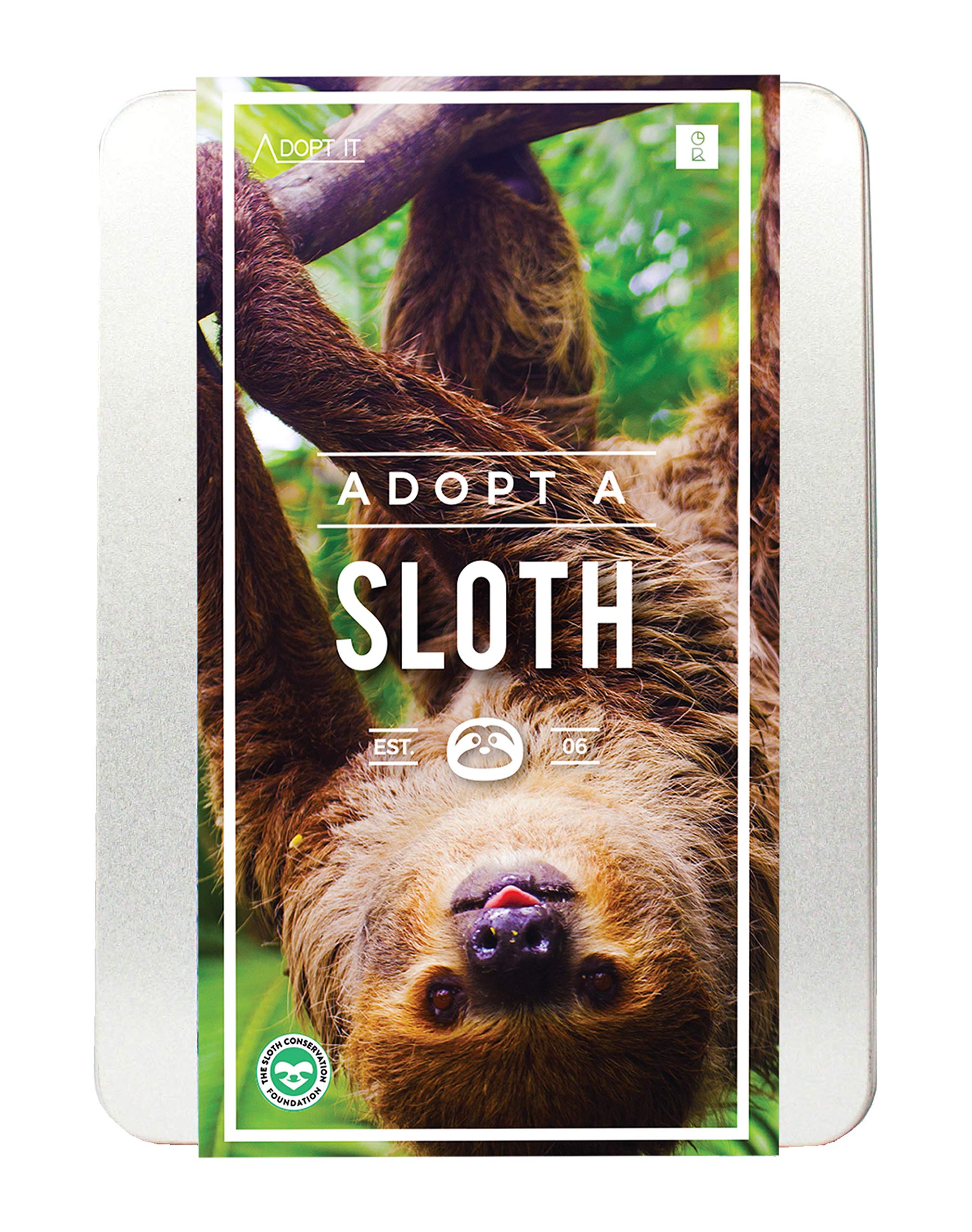 Gift Republic Adopt a Sloth Gift Box | 12-Month Adoption | Includes Poster & Certificate