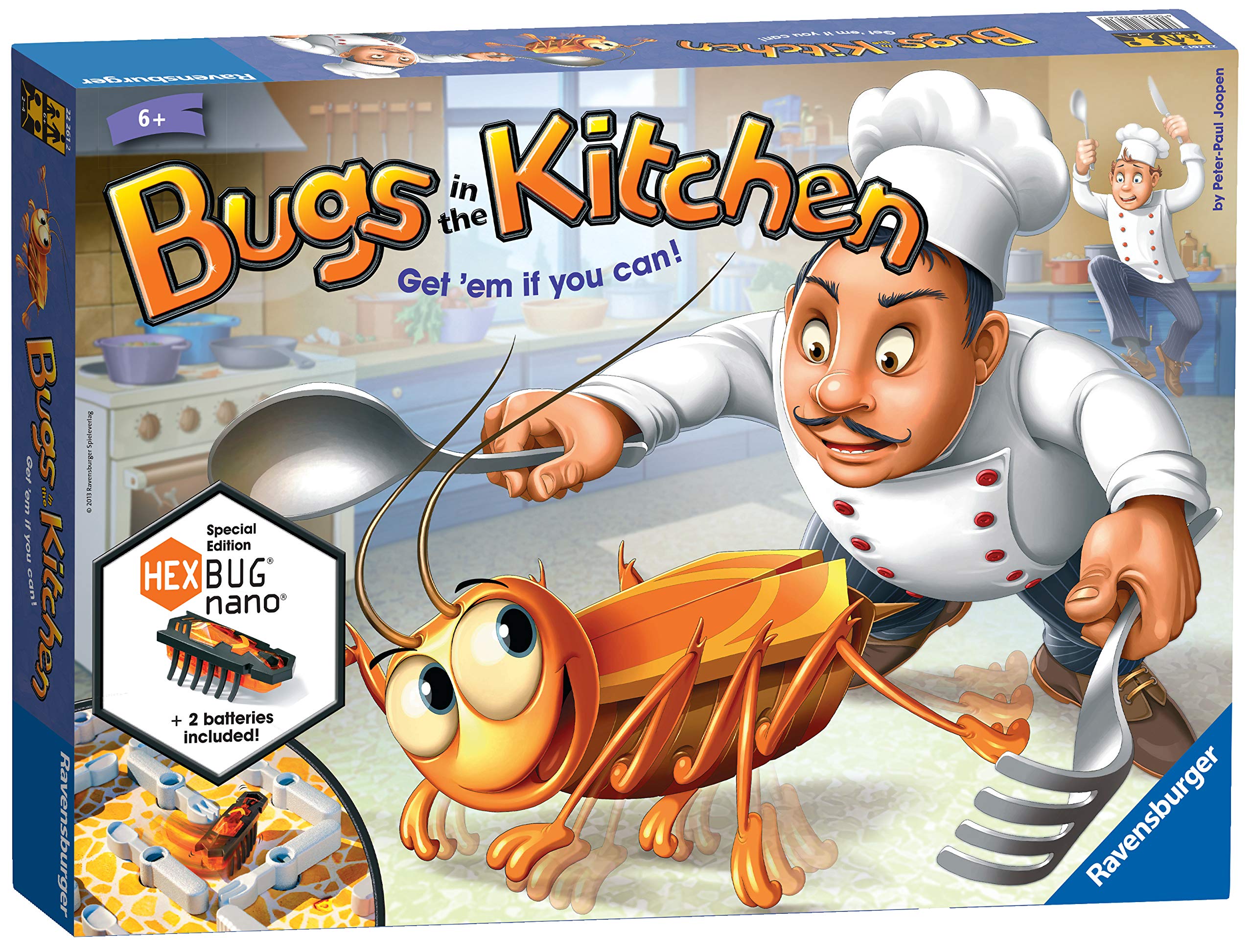 Ravensburger Bugs in the Kitchen Board Game for Kids Age 6 and Up - 2 to 4 Players with HEXBUG Nano 14