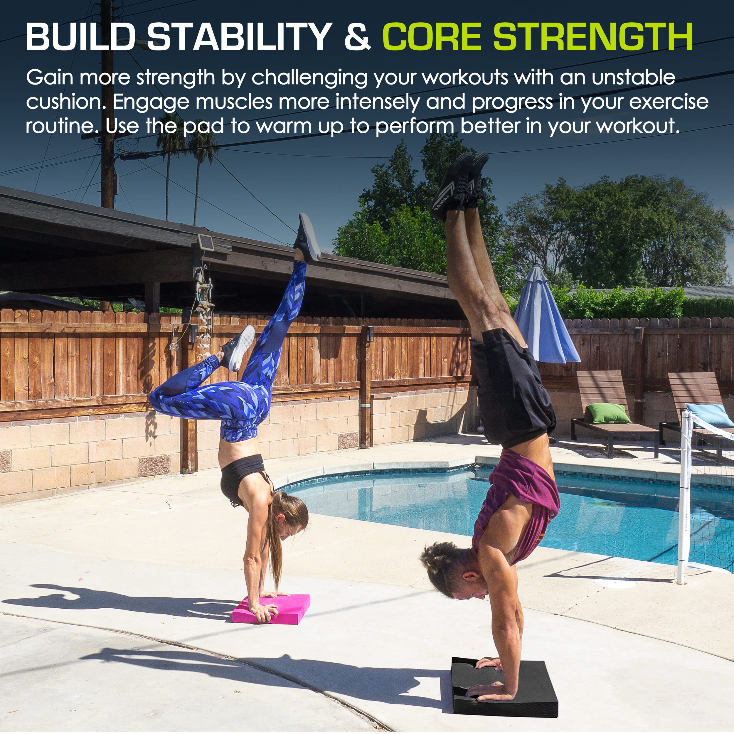 ProsourceFit Exercise Balance Pad – Cushioned Non-Slip Foam Mat for Balance & Core Strength | 18.75”L x 15”W 6