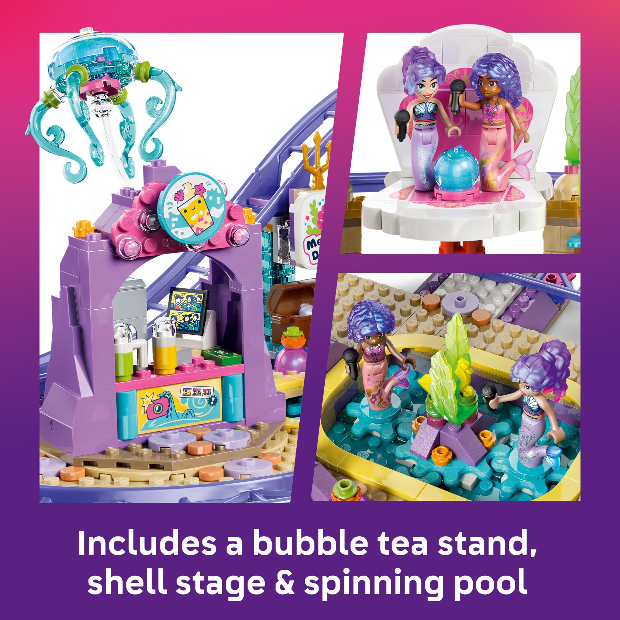 LEGO Friends Mermaid Roller Coaster Ride Building Set - Ages 8+ | 5 Mini Dolls | Multicolor 3
