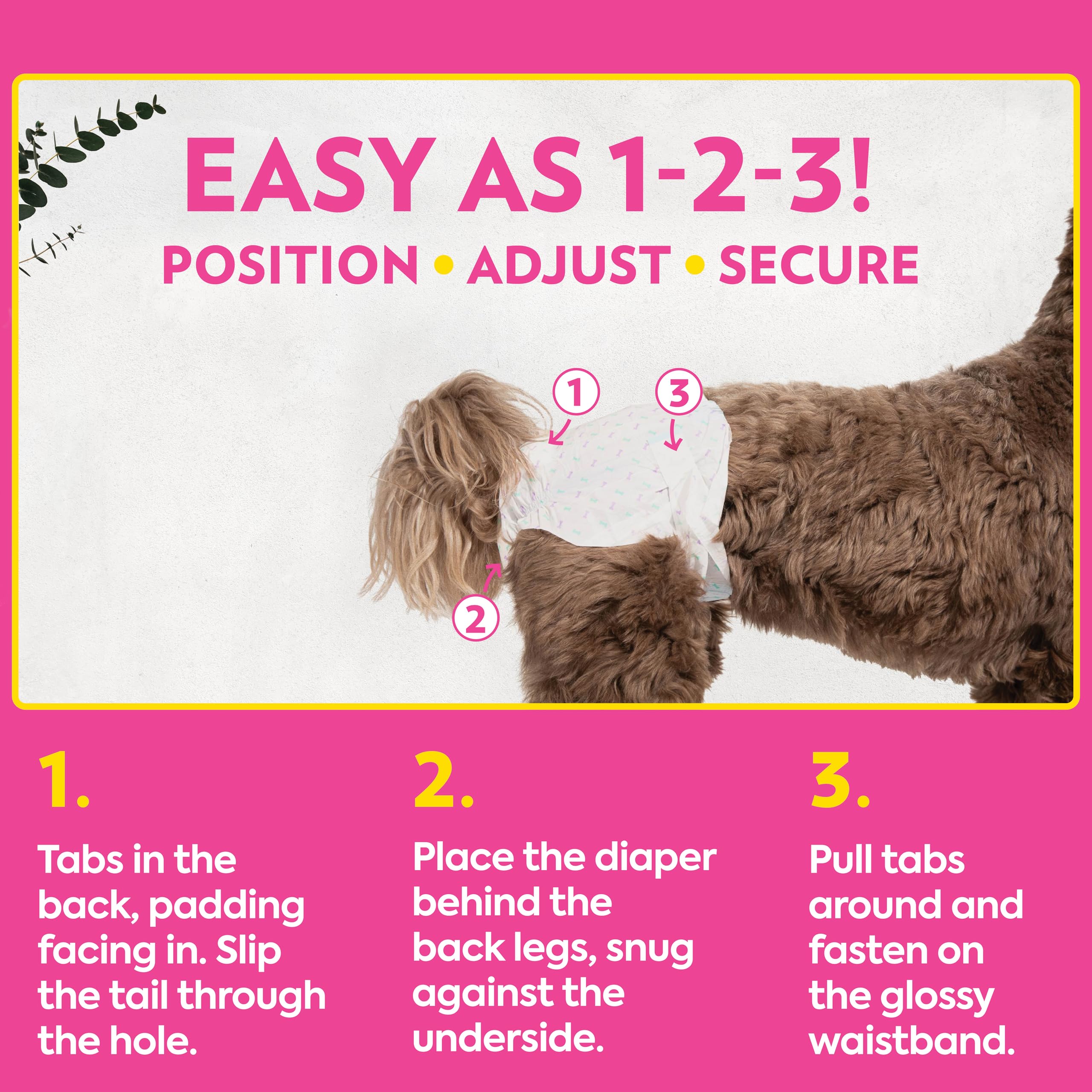 OUT! Disposable Female Dog Diapers - Leak-Proof Fit, Wetness Indicator | 14 Count, Medium/Large 3