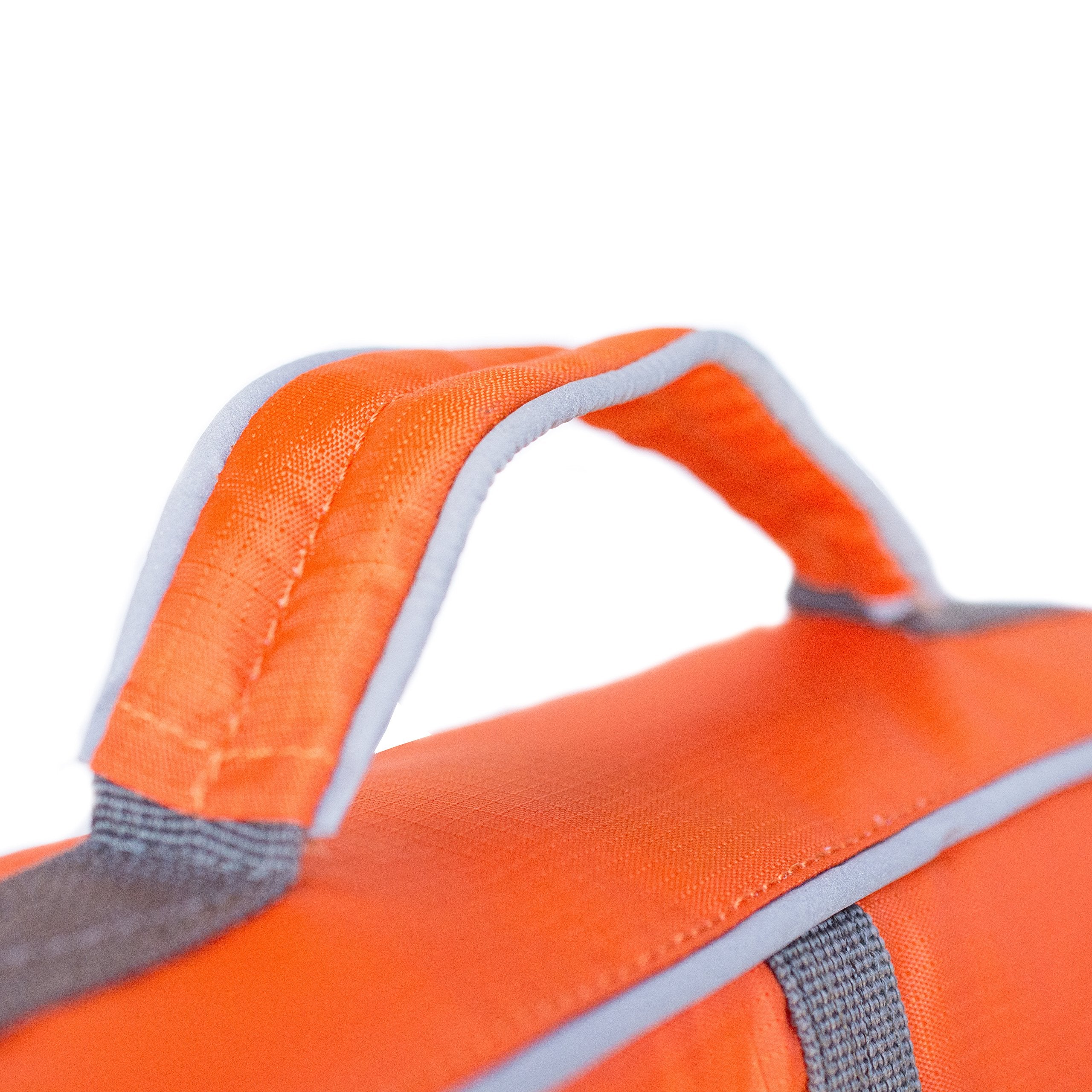 Outward Hound Granby Splash Dog Life Jacket - Small, Orange | Adjustable, Reflective Accents 7