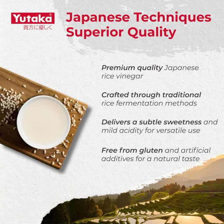 Yutaka Japanese Rice Vinegar - Gluten Free 1 Litre