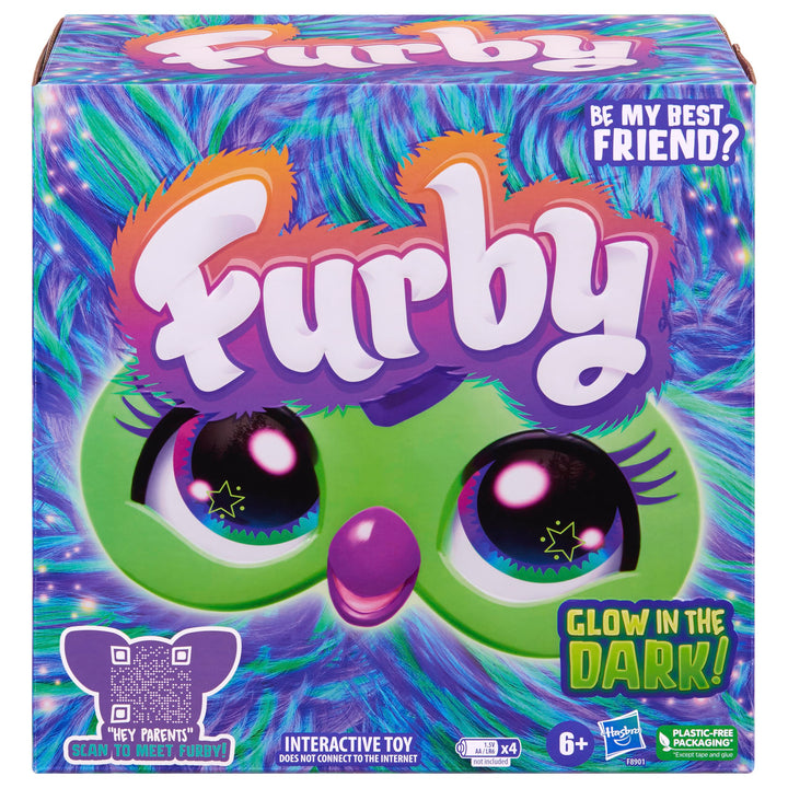 Furby Galaxy Glow in the Dark Interactive Plush Toy - English Version, 6+ Years