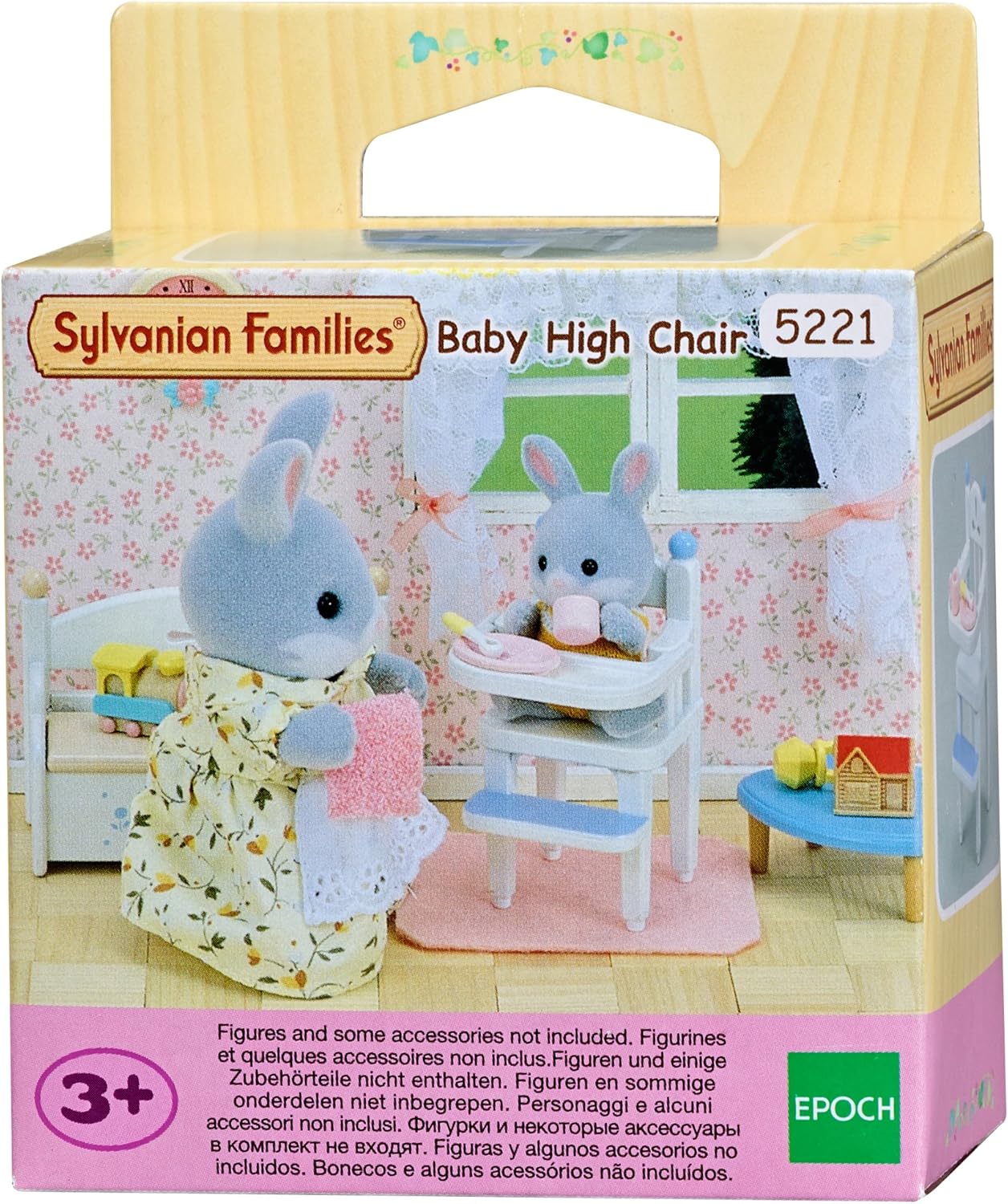 Sylvanian Families Baby High Chair - White with Blue Accents 1