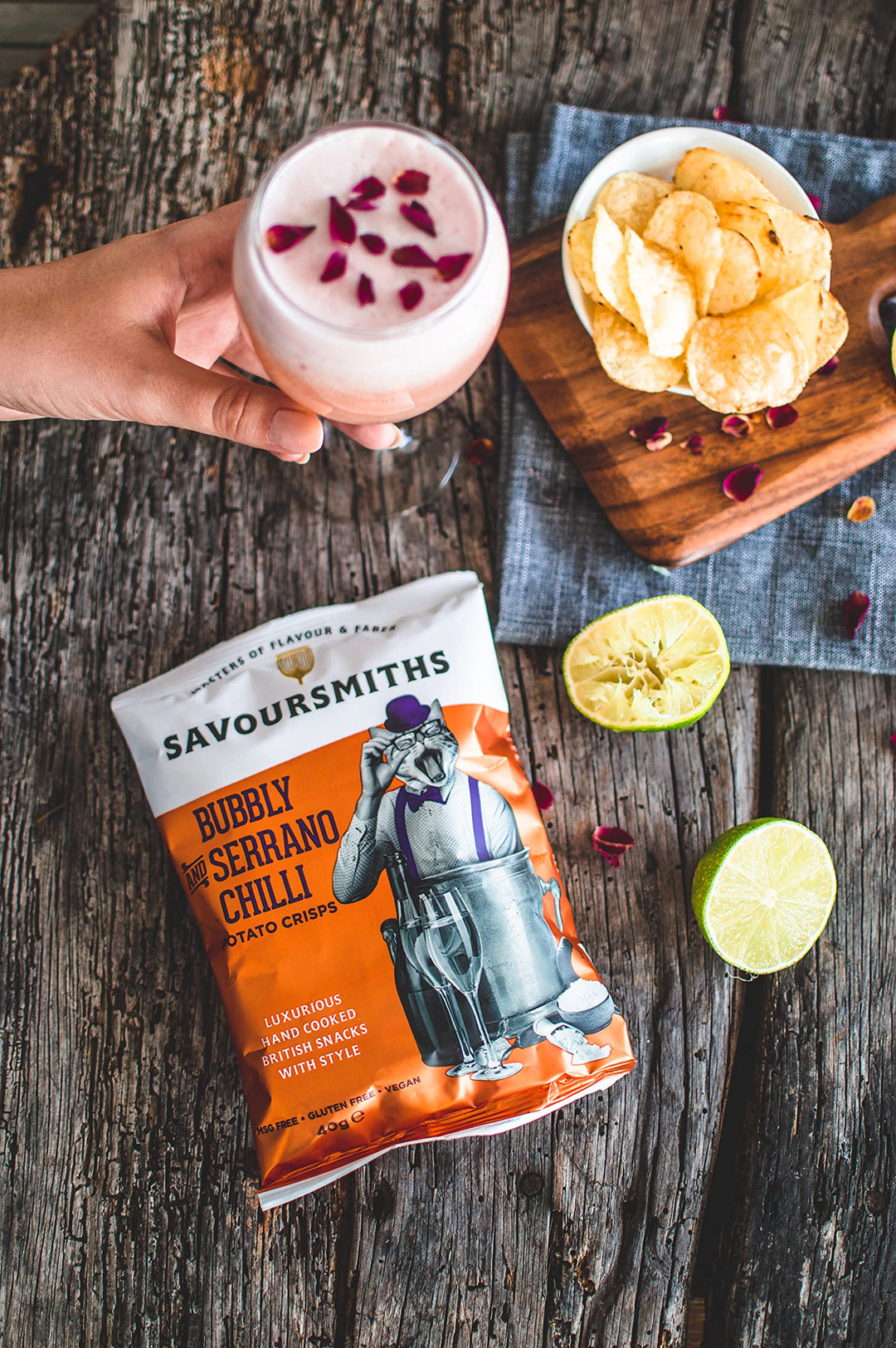 Savoursmiths Taster Pack - Luxury Hand-Cooked British Potato Crisps 7-Count, 280g