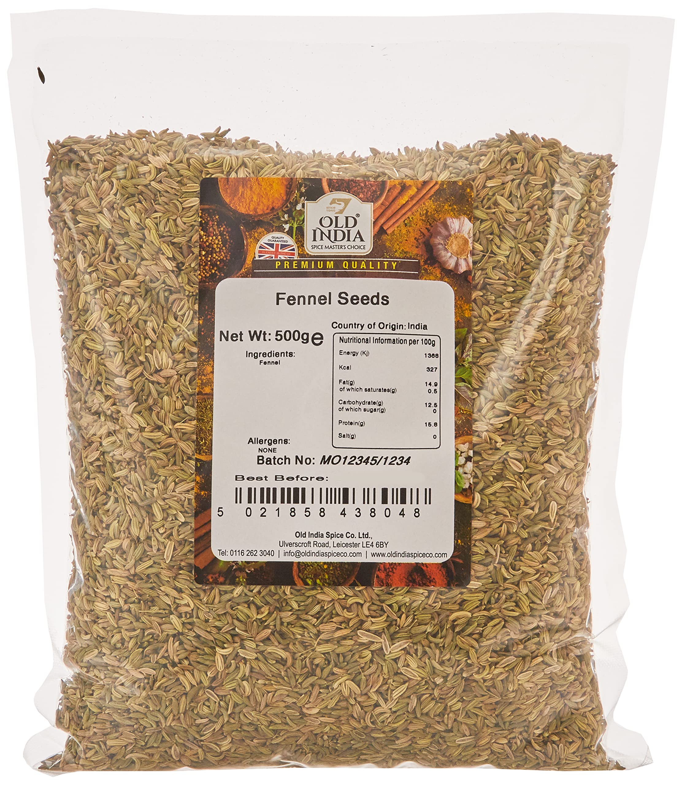 Old India Fennel Seeds - 100% Natural Whole Spice | 500g Pack