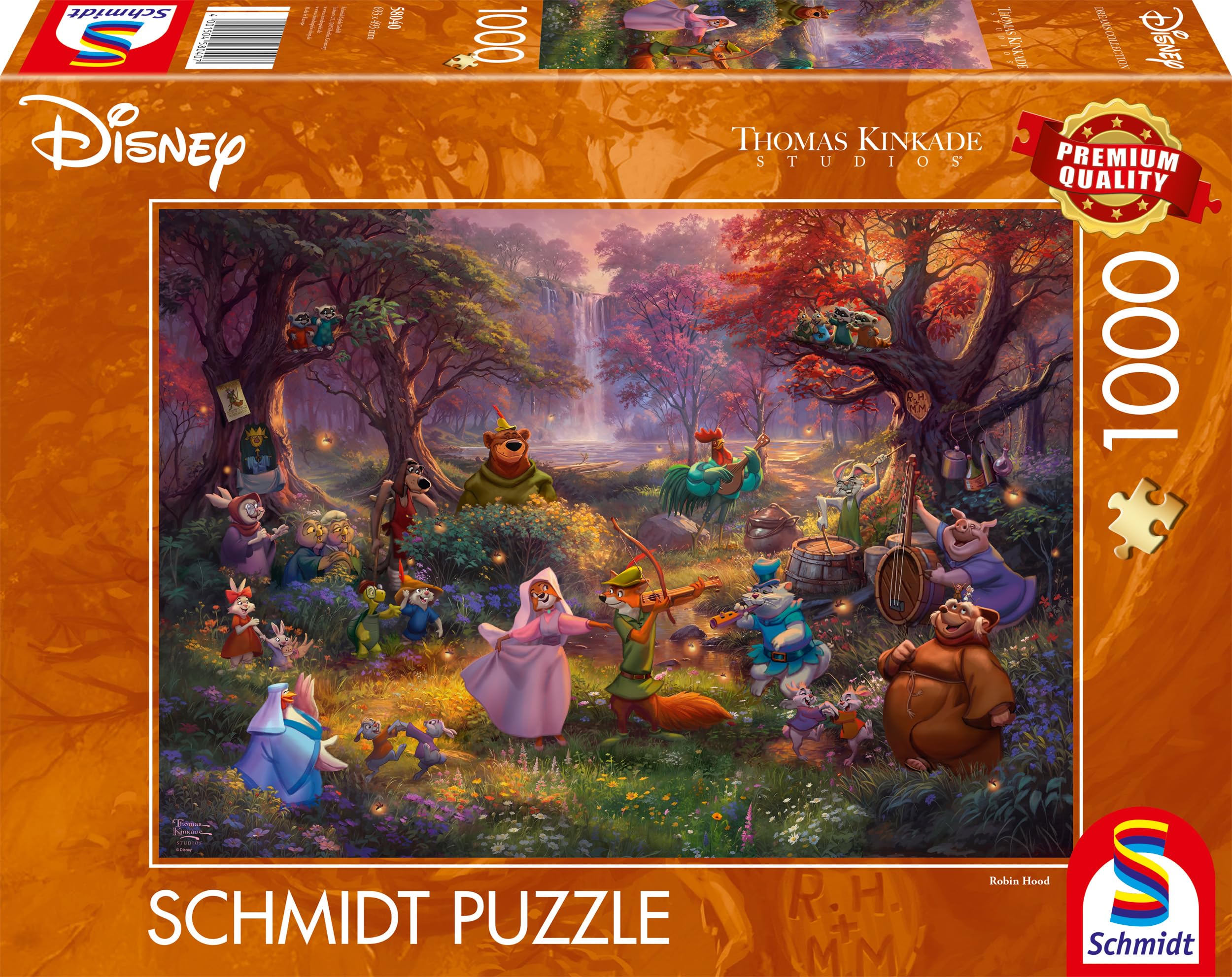 Schmidt Thomas Kinkade Disney Robin Hood Jigsaw Puzzle - 1000 Pieces | Classic Edition 1