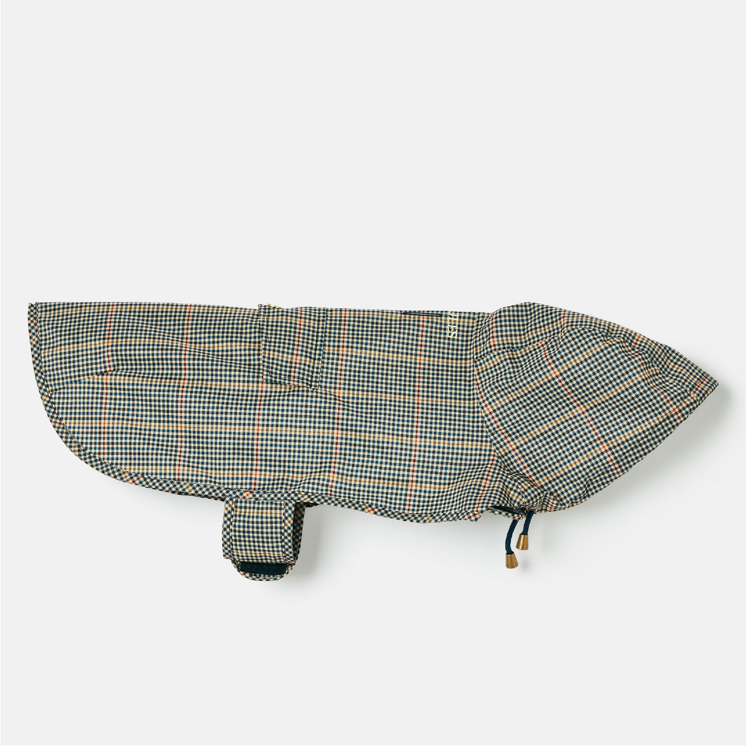 Rosewood x Joules Henson Check Packaway Dog Jacket - Small | Water-Resistant | Lightweight