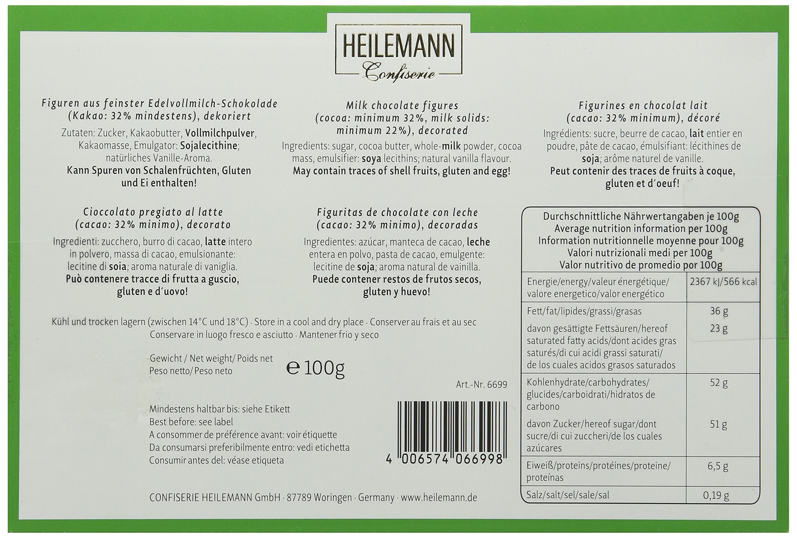 Heilemann Milk Chocolate Football Set - 5-Piece Mini Figurines with White & Dark Chocolate Decoration (6699) 3