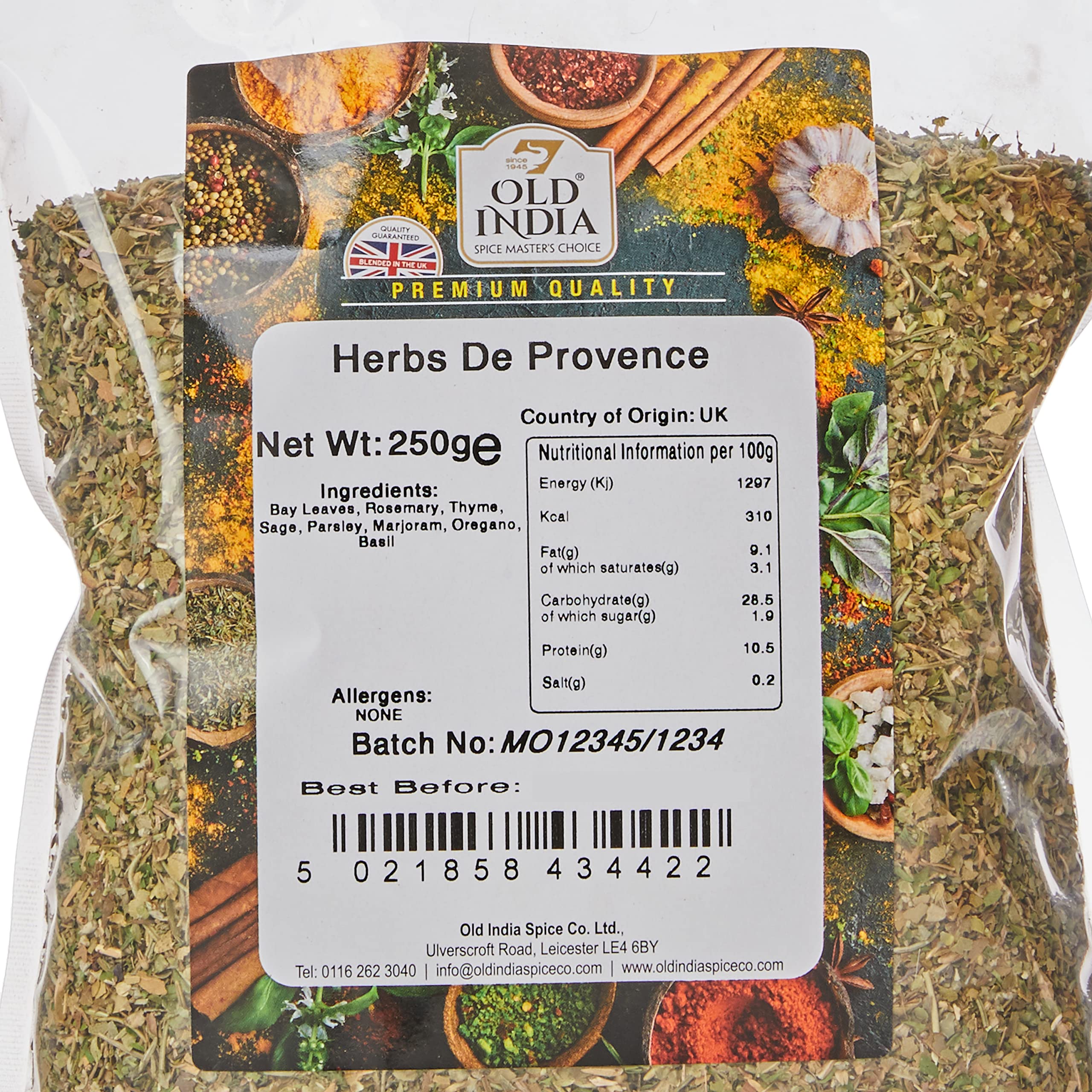 Old India Herbs De Provence Mixed Herbs - 100% Natural, Additive Free | 250g