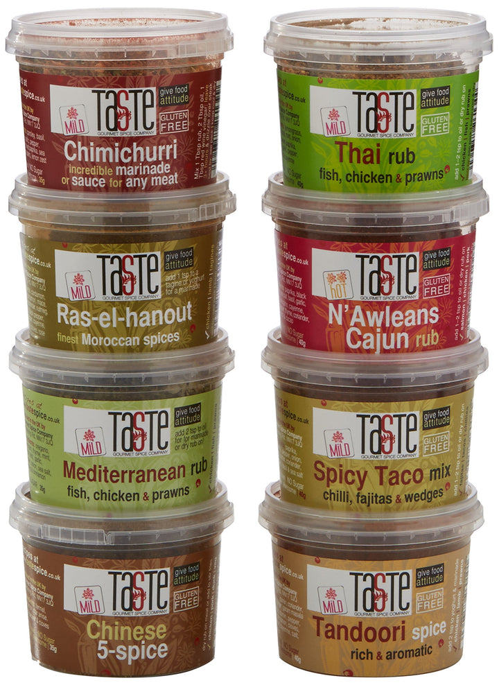 Gourmet Spice Company - World Cuisine Rubs Combo Kit (Pack of 8)