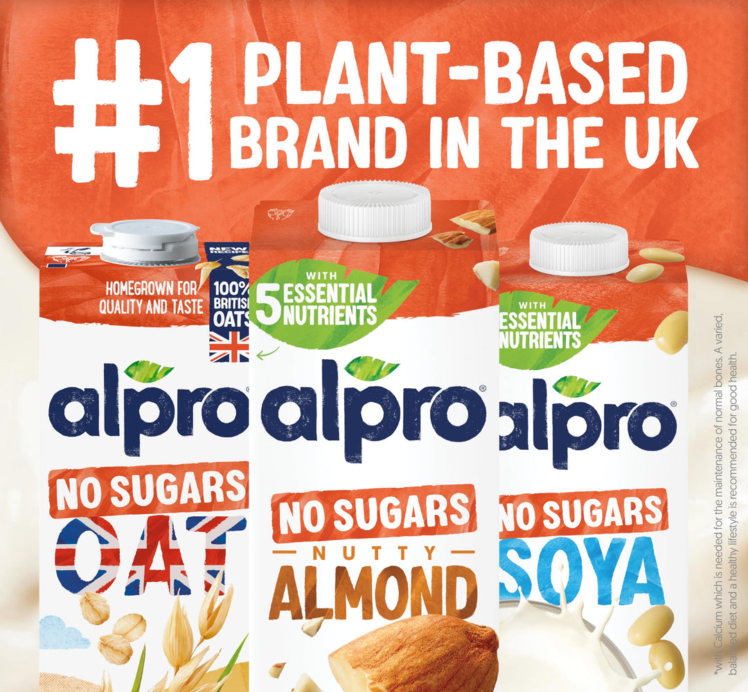 Alpro Soya No Sugars Plant-Based Drink, Vegan & Dairy Free, 1L