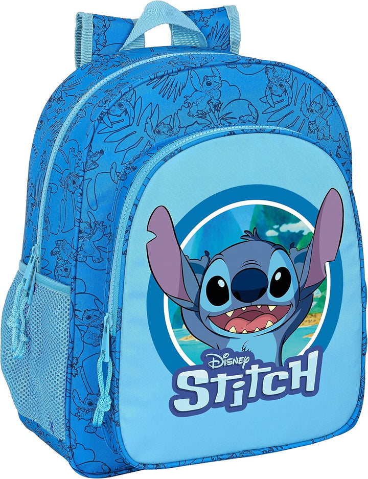 SAFTA Lilo & Stitch Casual School Backpack for Kids (Blue)