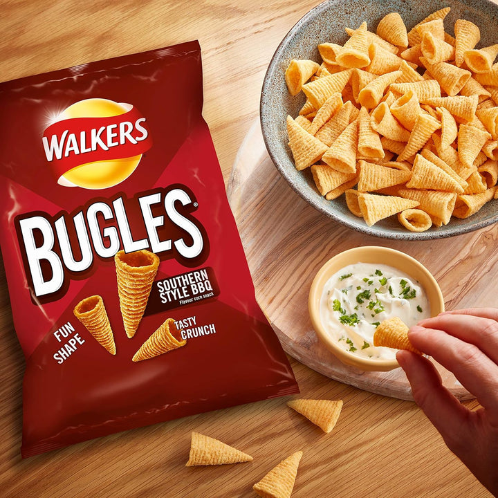 Walkers Bugles Southern Style BBQ Flavour Crisps, 110g Sharing Bag