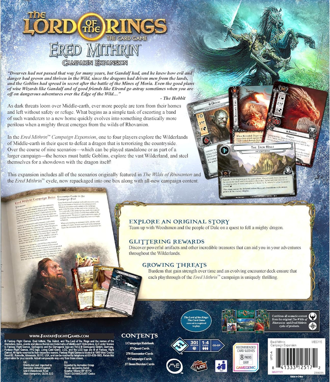 Fantasy Flight Games The Lord of the Rings - Ered Mithrin Campaign Expansion Board Game Expansion (FFGMEC115)