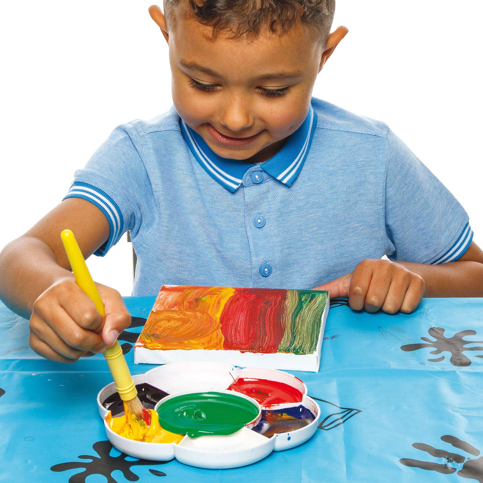 Baker Ross Kids Paint Brush Set - 25 Piece Assorted Sizes with Foam Dabbers 4