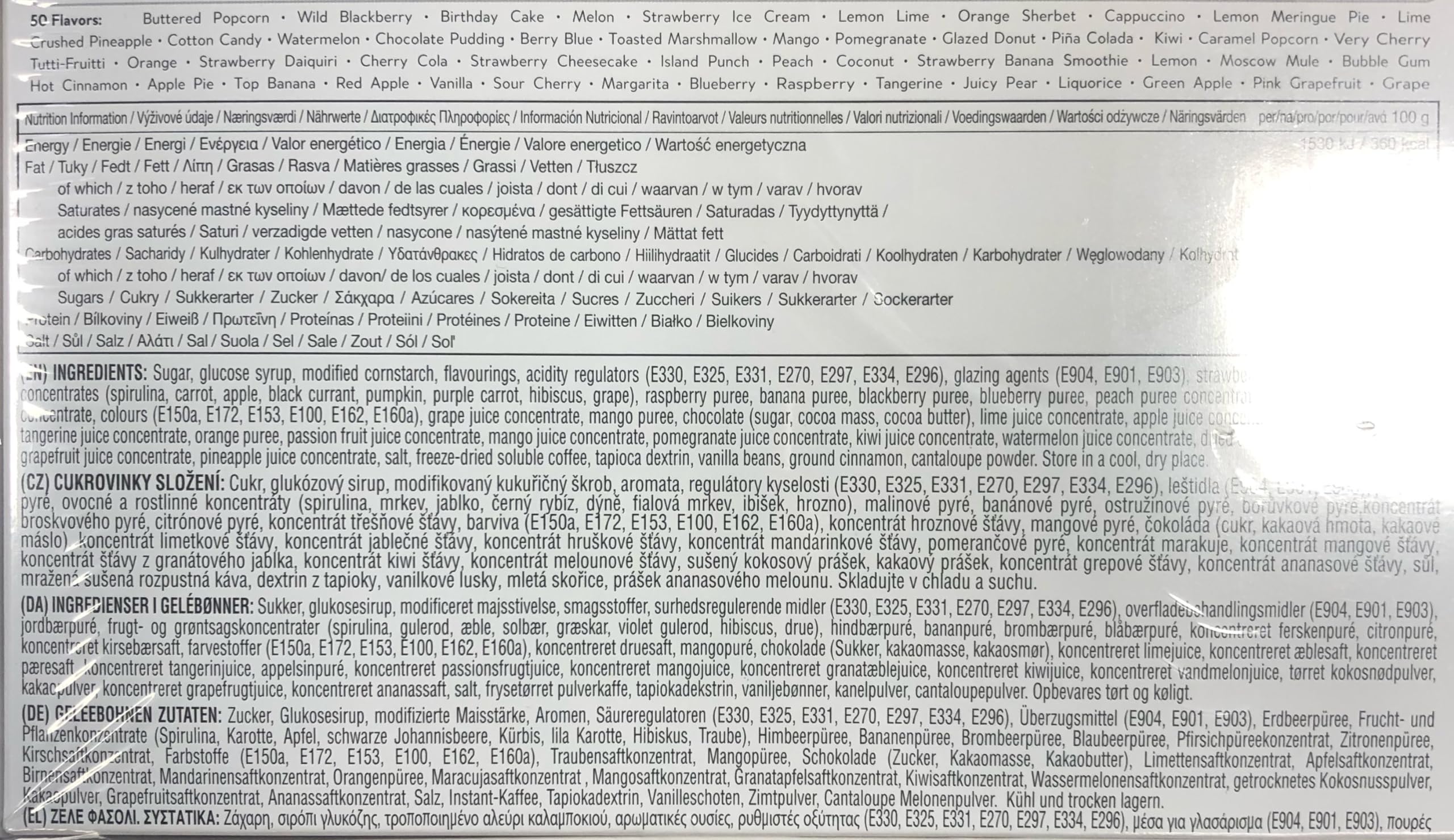 Jelly Belly - Jelly Bean Gift Box 600g 50 Flavours 2