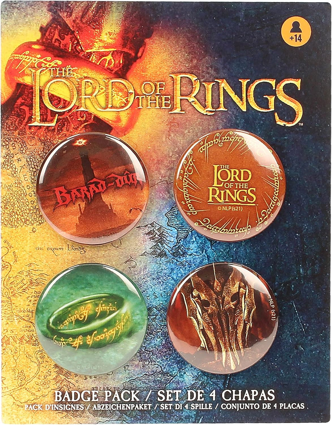 SD Toys The Lord of the Rings Badge Set - Pack of 4 (200576)