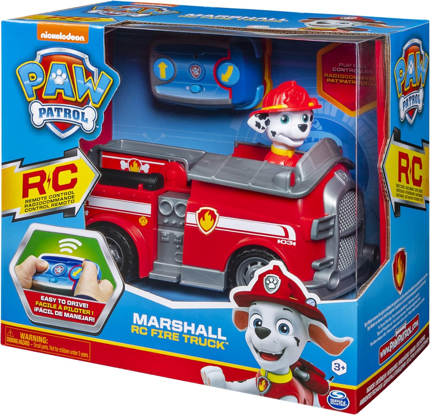 PAW Patrol Marshall Remote Control Fire Truck - 2-Way Steering for Kids 3+ 9