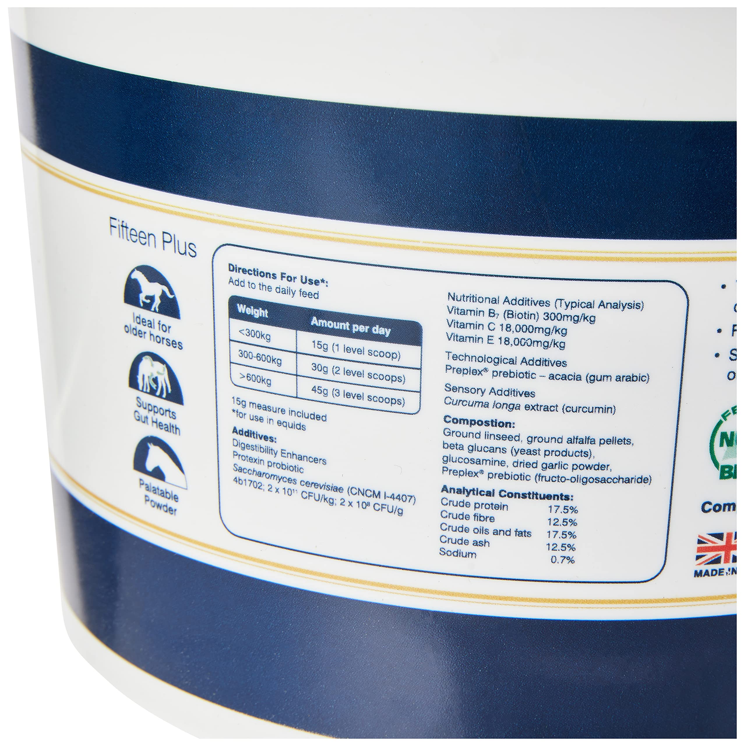 Protexin Equine Premium Fifteen Plus - Senior Horse Supplement for Gut, Immune & Joint Support | 900g Powder 3