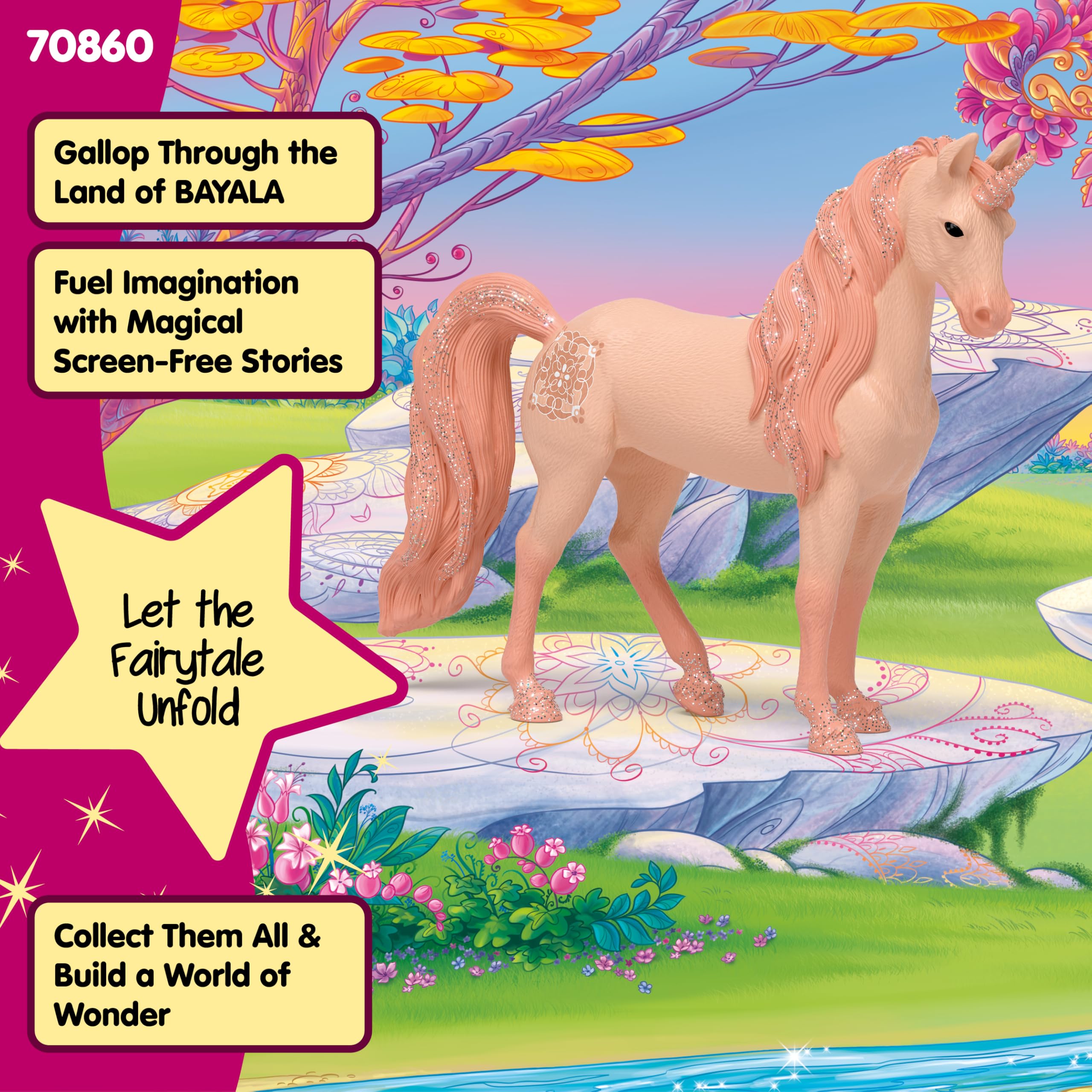 Schleich Bayala Mandala Unicorn Mare - 6" Fantasy Horse Play Figure for Kids 10
