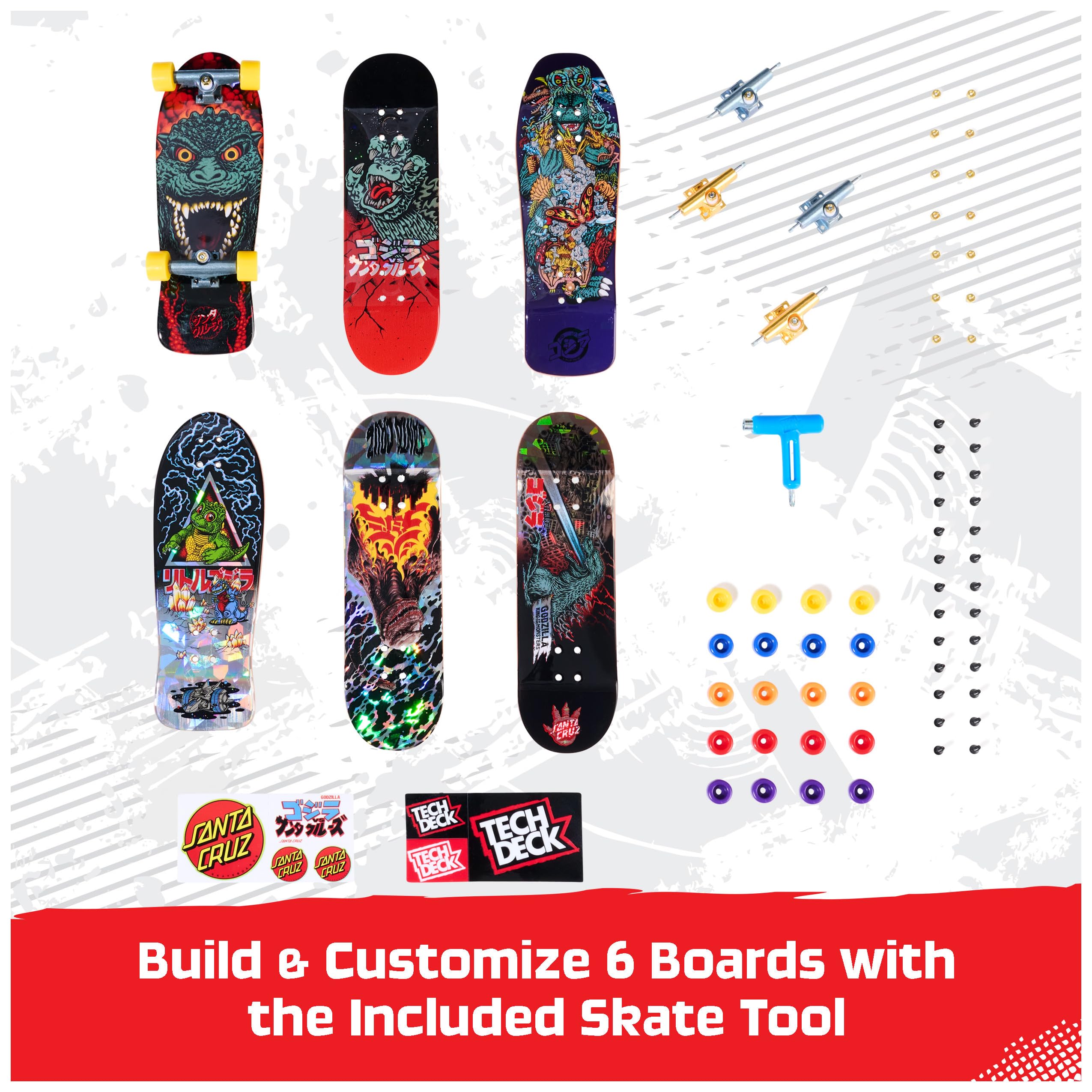Tech Deck Sk8shop Bonus Pack Fingerboard Set | Build 3 Complete Skateboards | Ages 6+ 3