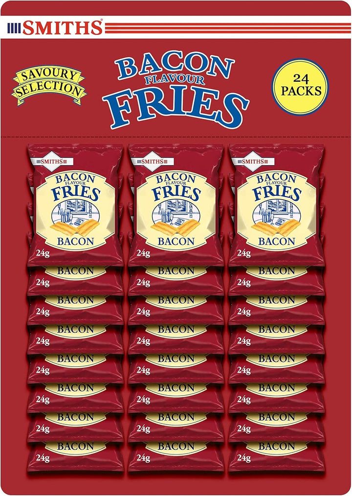 Smiths Savoury Snacks Bacon Fries Pub Favourites, 24g (Pack of 24)