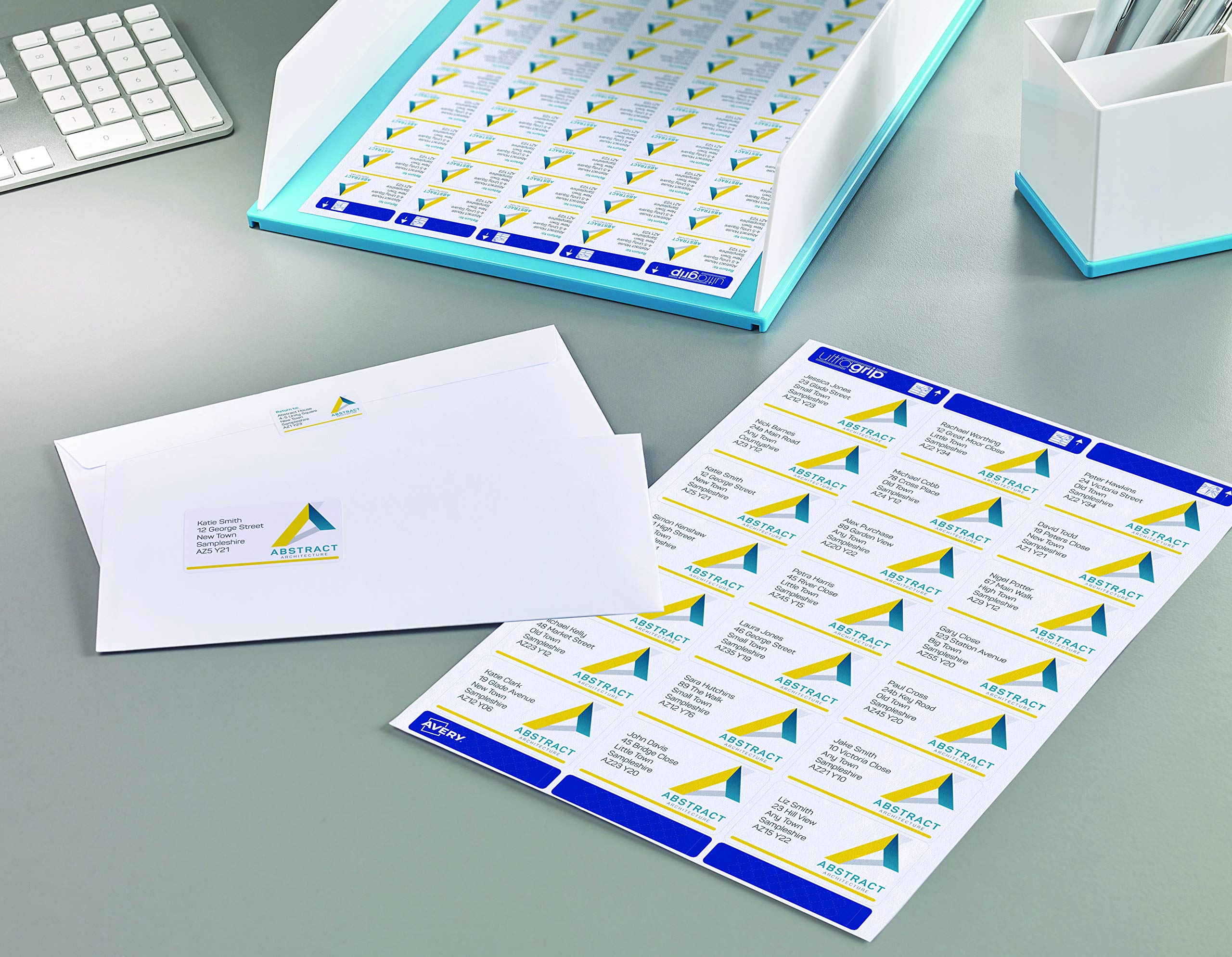 AVERY Self Adhesive Address Mailing Labels for Laser Printers, 24 Labels/Sheet, 2400 Labels Total, White (L7159) 4
