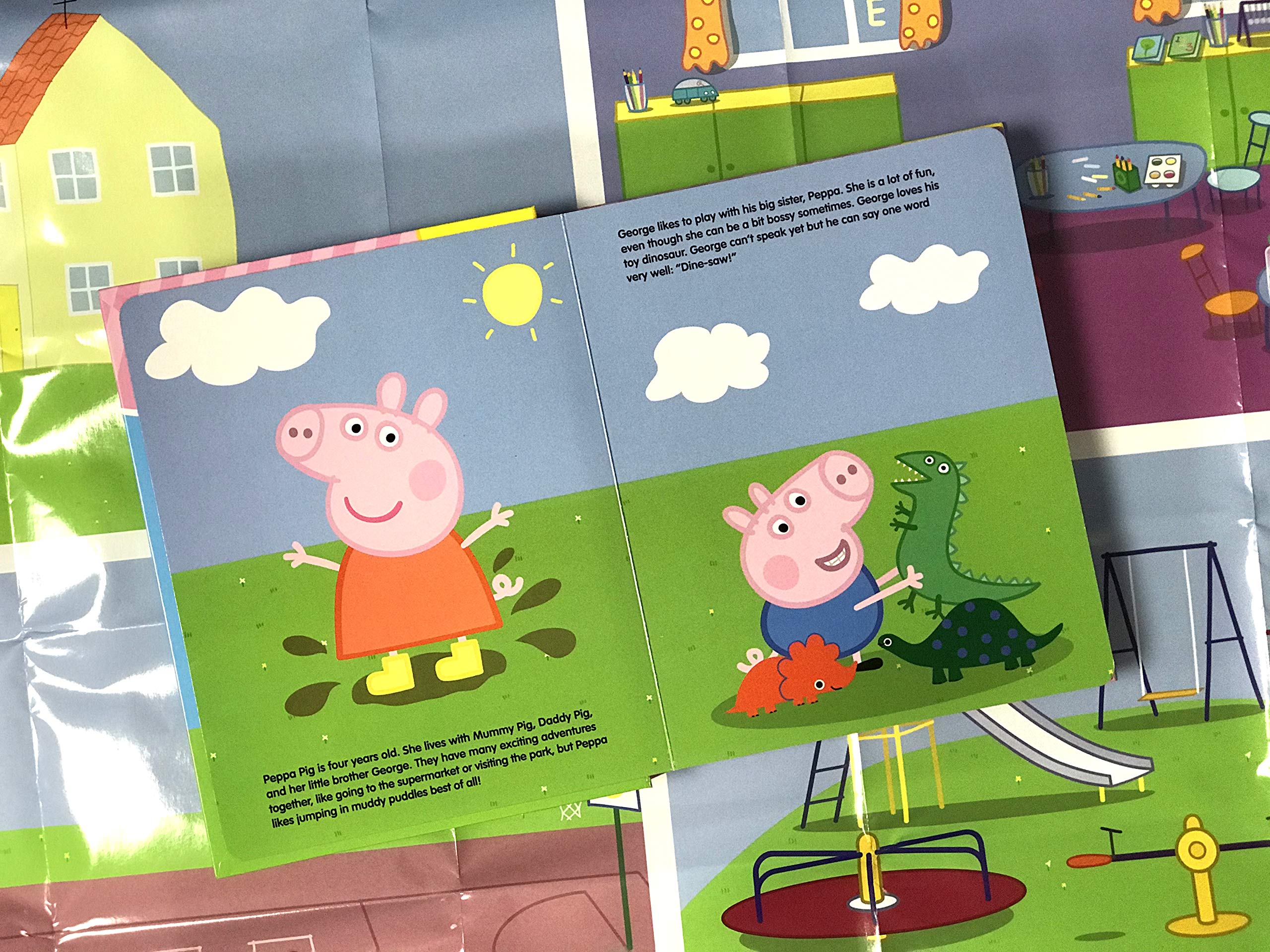 Peppa Pig My Busy Book - Activity Book with Storybook, 10 Figurines, and Playmat | Kids Edition 3