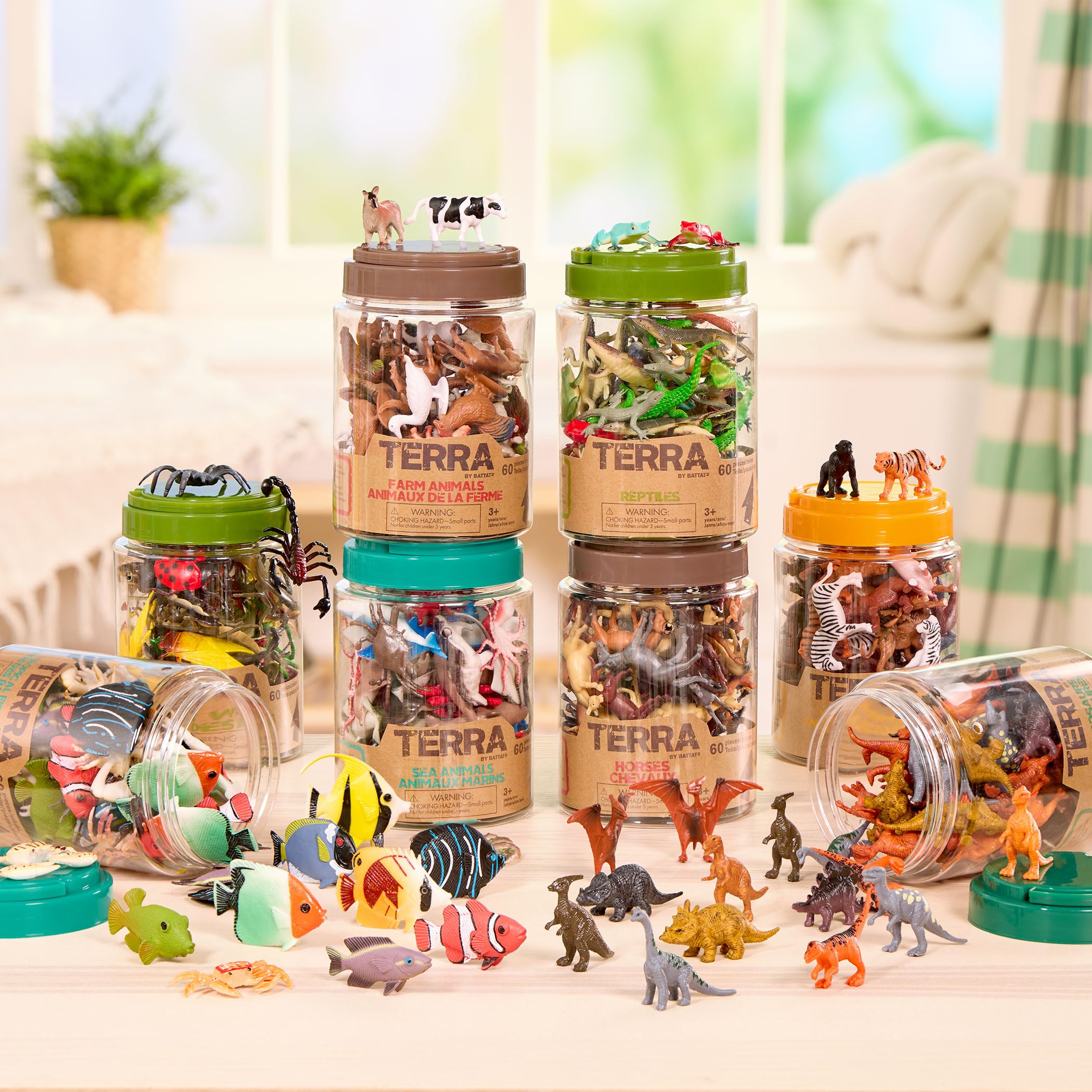 Terra by Battat - 60-Piece Ocean Animal Figurines Set for Kids 3+ 8