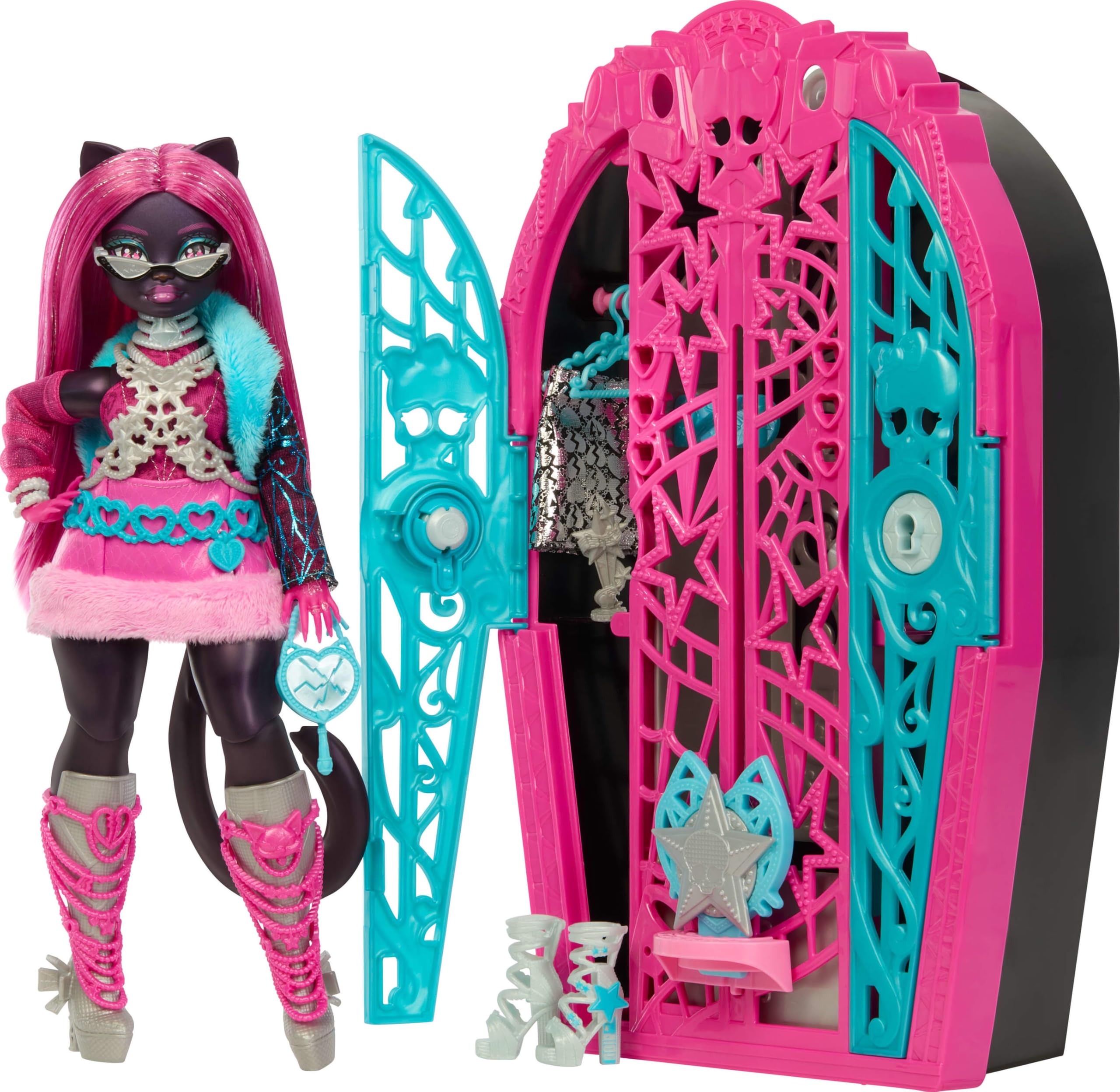 Monster High Skulltimate Secrets Doll & Closet Playset - Catty Noir Hauntlywood Mysteries 1
