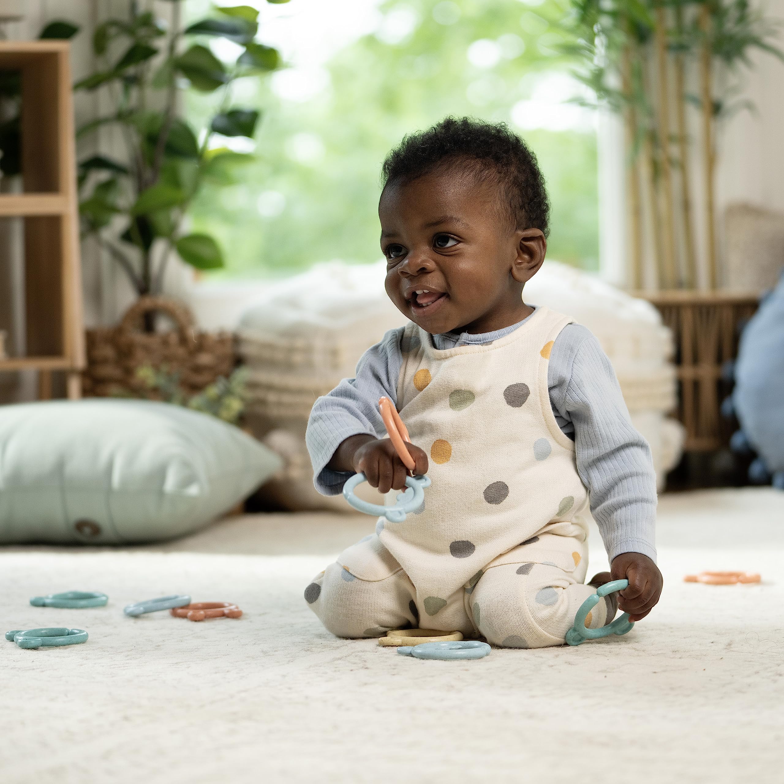 Ingenuity Sheppy's Squad Toy Links for Newborn and Up | 12 Links | Plant-Based Plastic 7