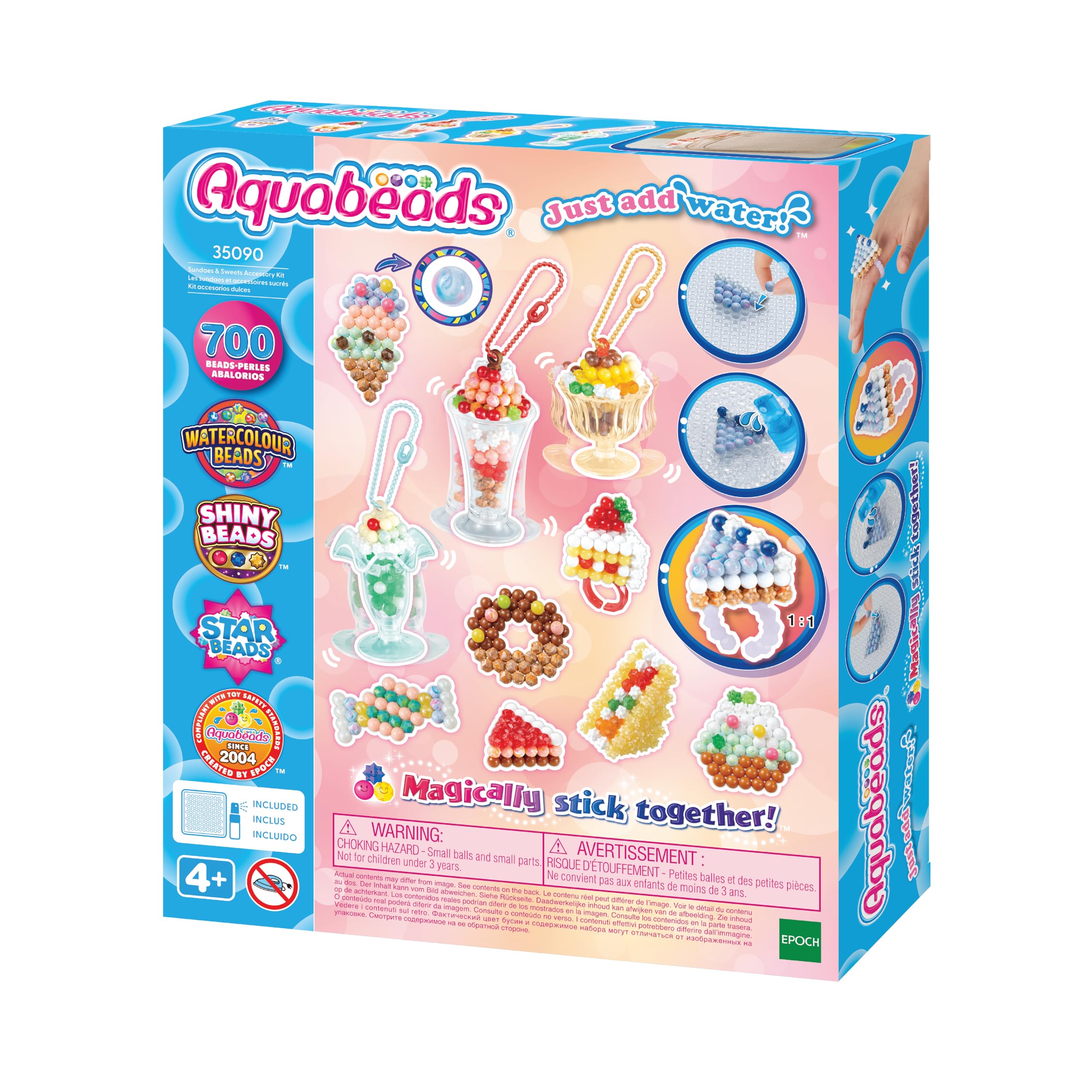 Aquabeads Sundaes & Sweets Accessory Kit 35090 | 700 Beads in 31 Colours | Ages 4+ 1