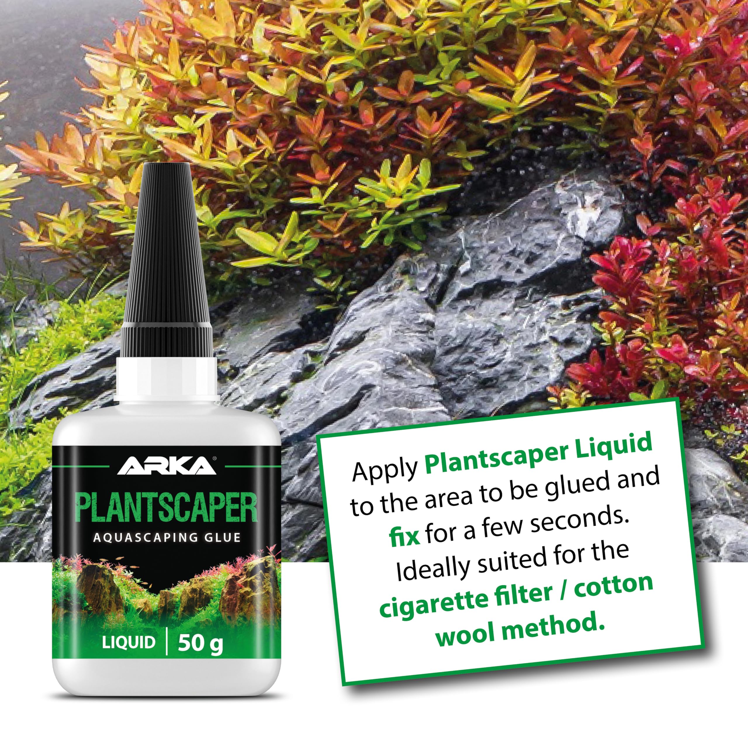 ARKA Plantscaper Liquid Adhesive - 50g Strong Liquid Cyanoacrylate for Aquascaping 4