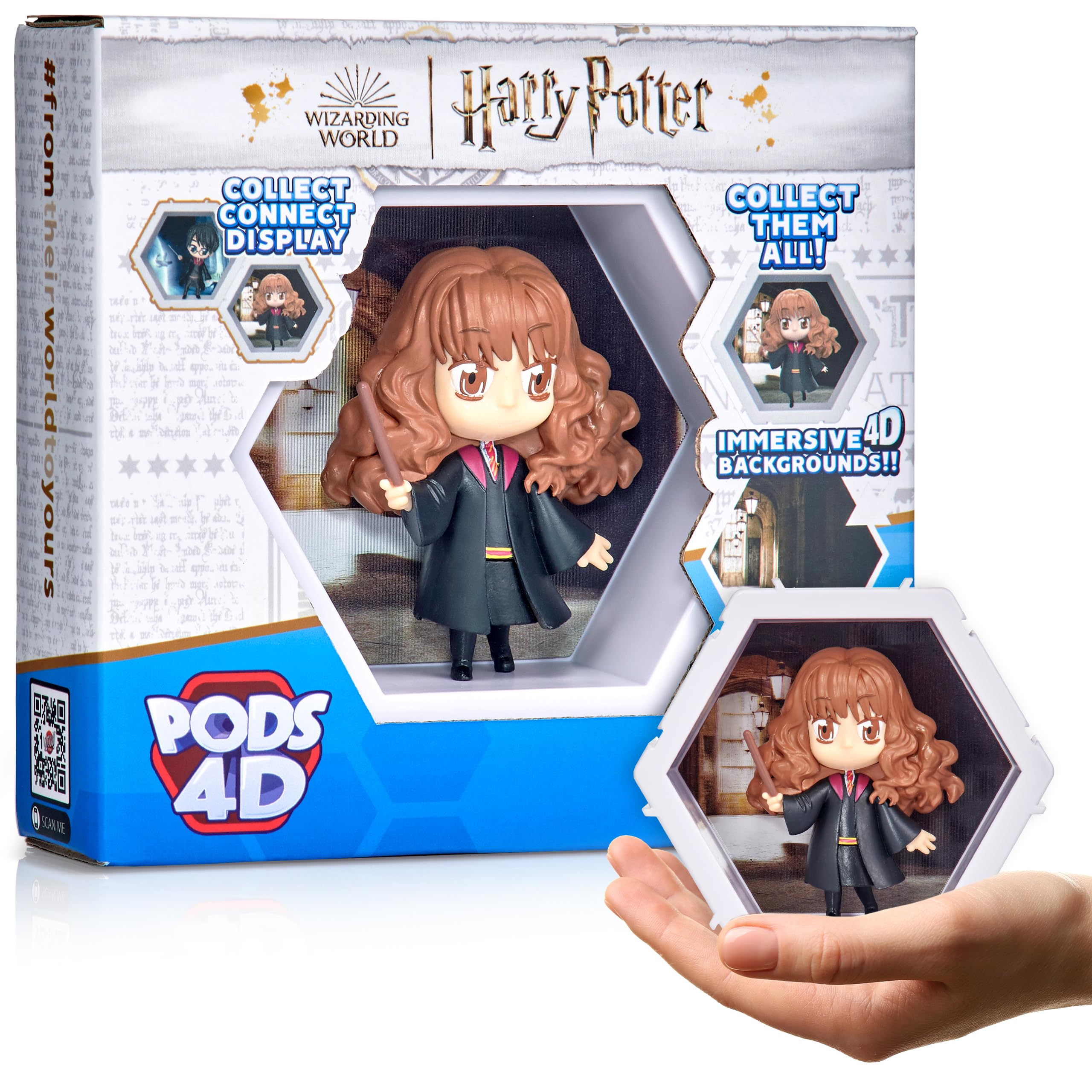 WOW! PODS 4D Harry Potter Hermione - Connectable Collectible Bobble with 4D Lenticular Display 1